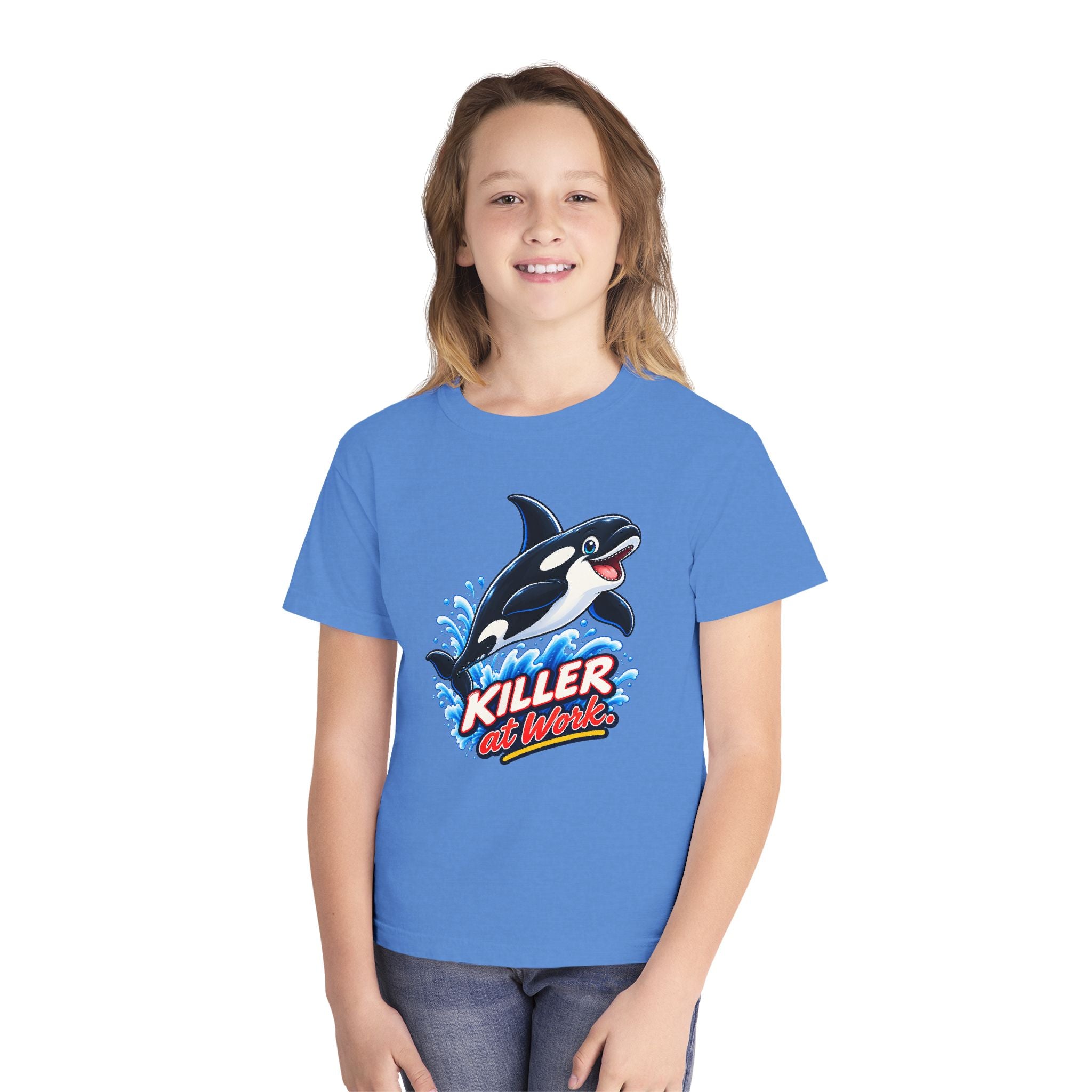 Youth Midweight Cotton Tee - Orca at Work
