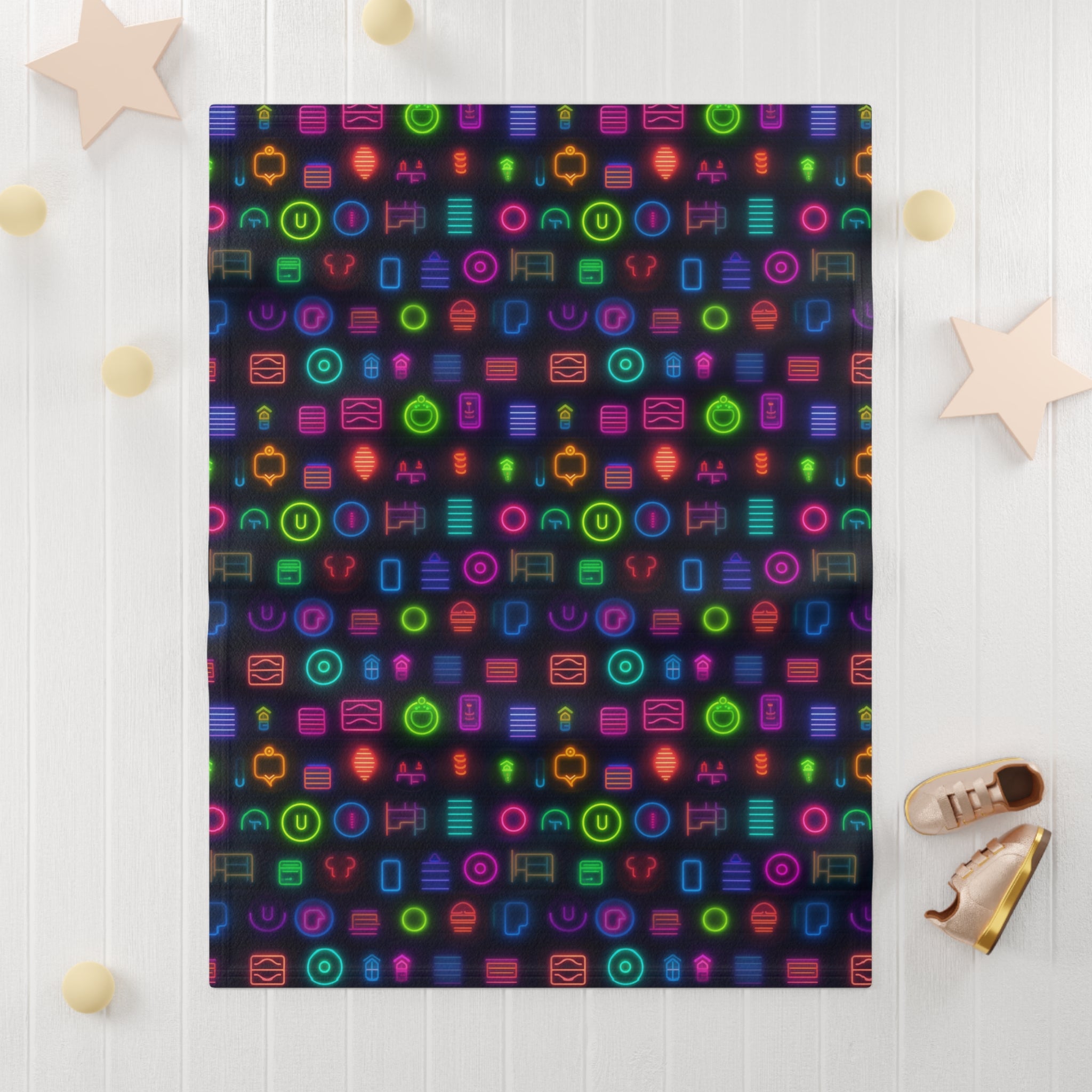 Soft Fleece Baby Blanket (AOP) - Seamless Designs 01