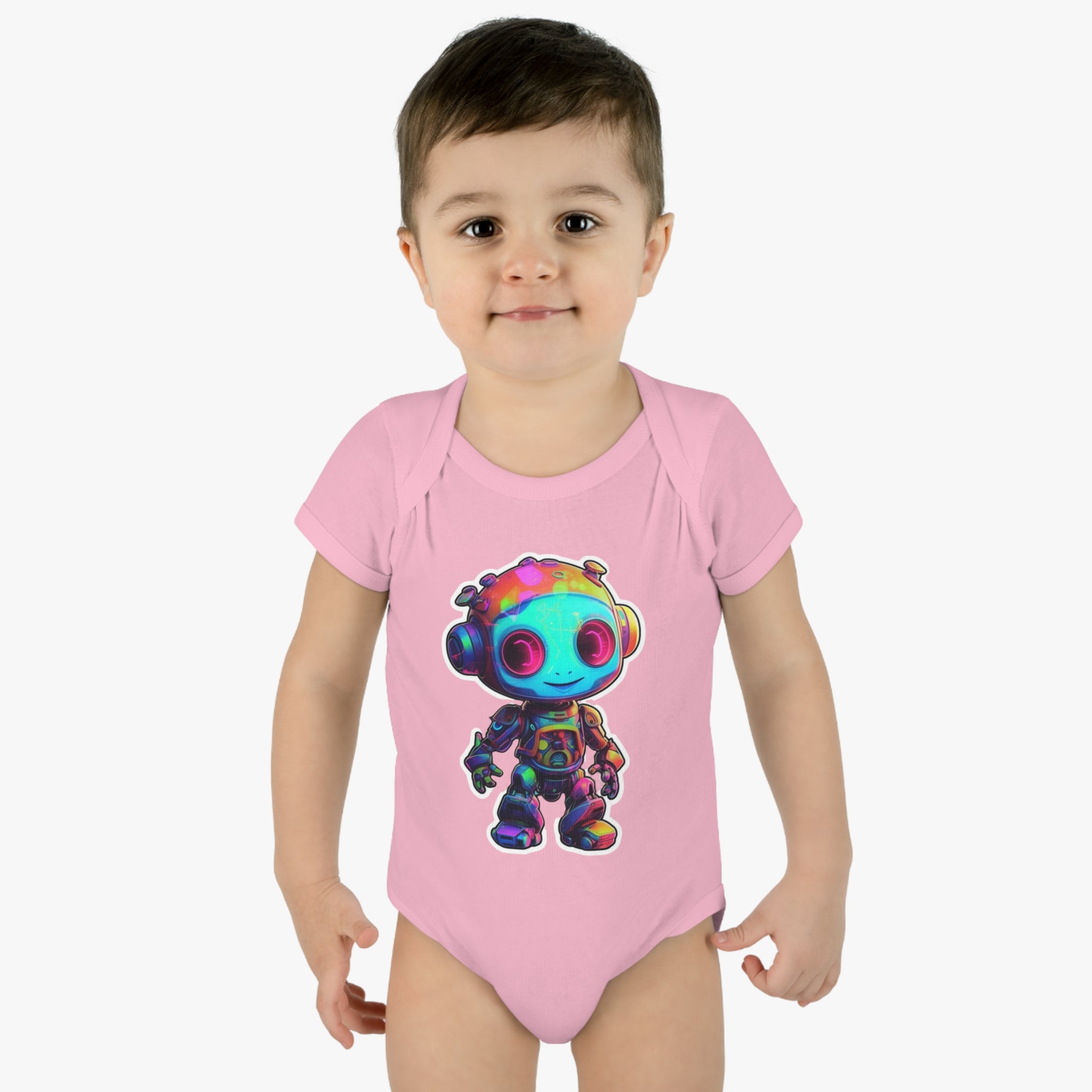 Infant Baby Rib Bodysuit - Chip, Robot Pop Art 07
