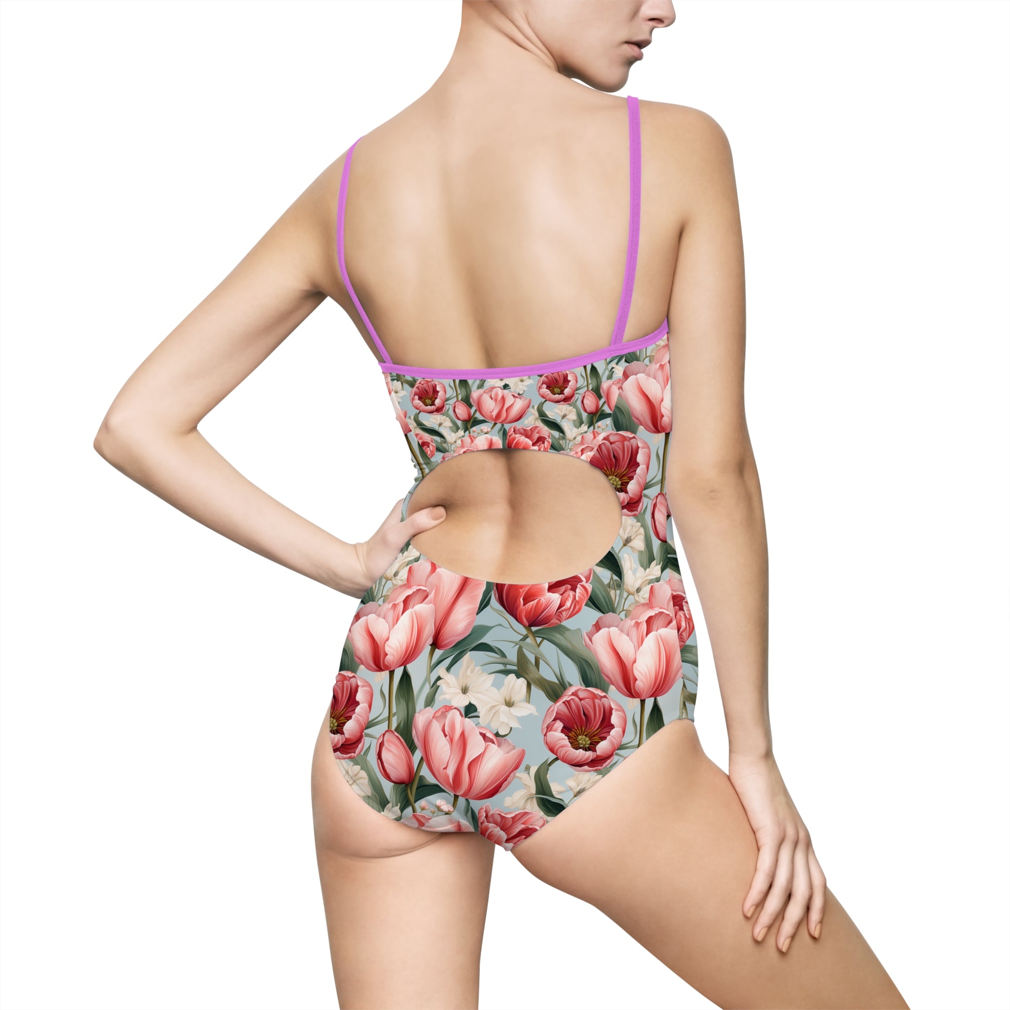 Women's One-piece Swimsuit (AOP) - Vibrant Designs 07