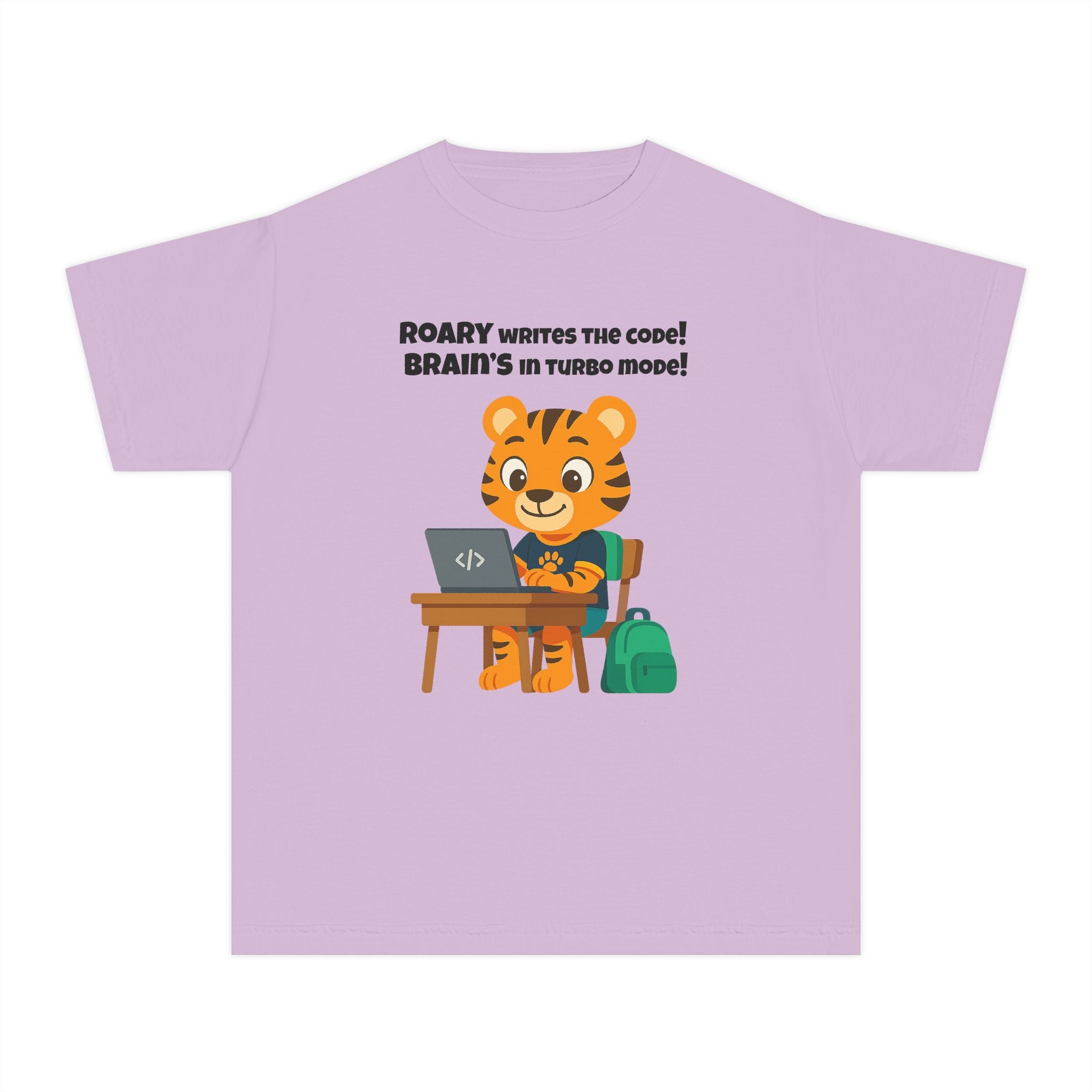 Youth Midweight Cotton Tee - Roary's Coding Time