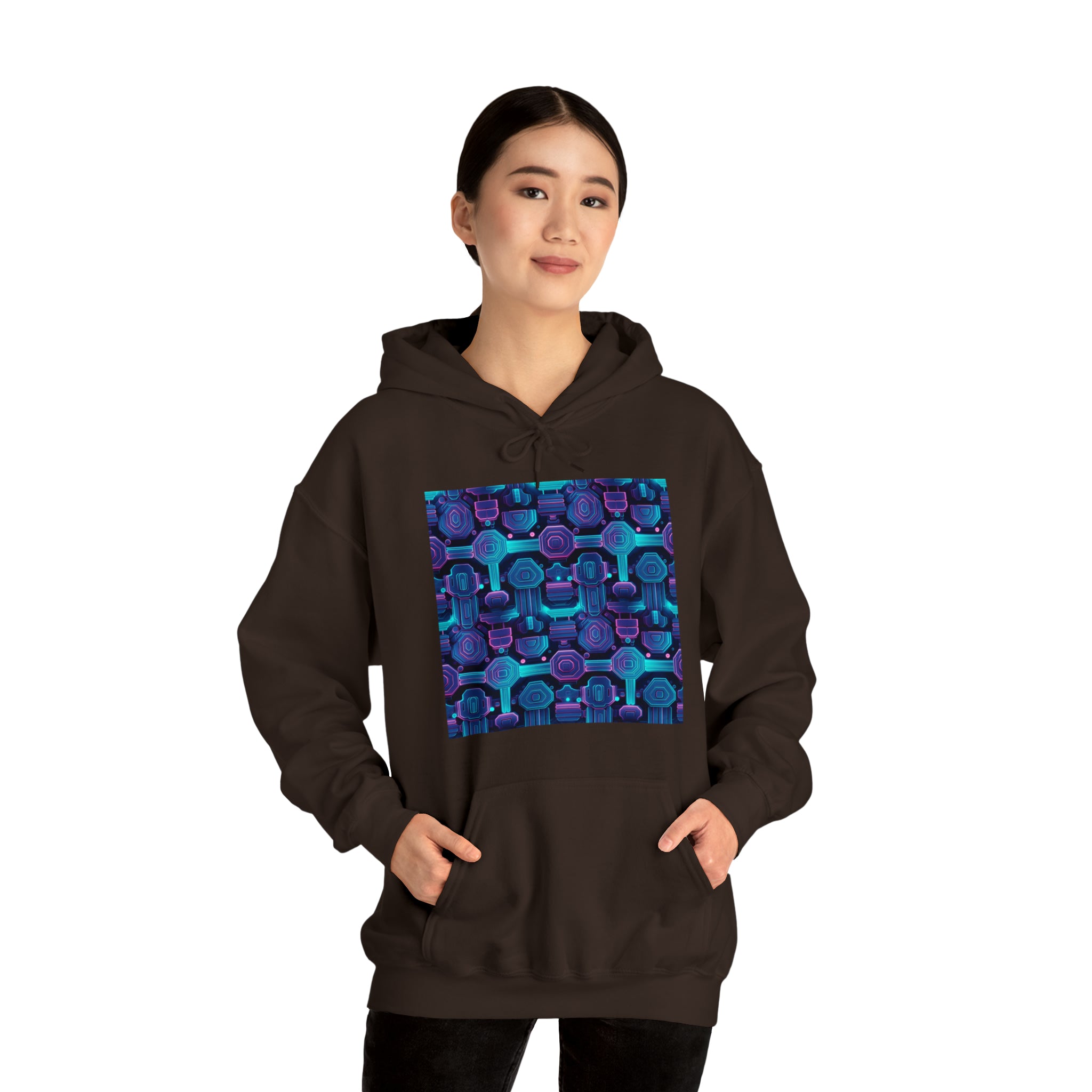 Unisex Heavy Blend™ Hooded Sweatshirt - Abstract Neon Designs 02