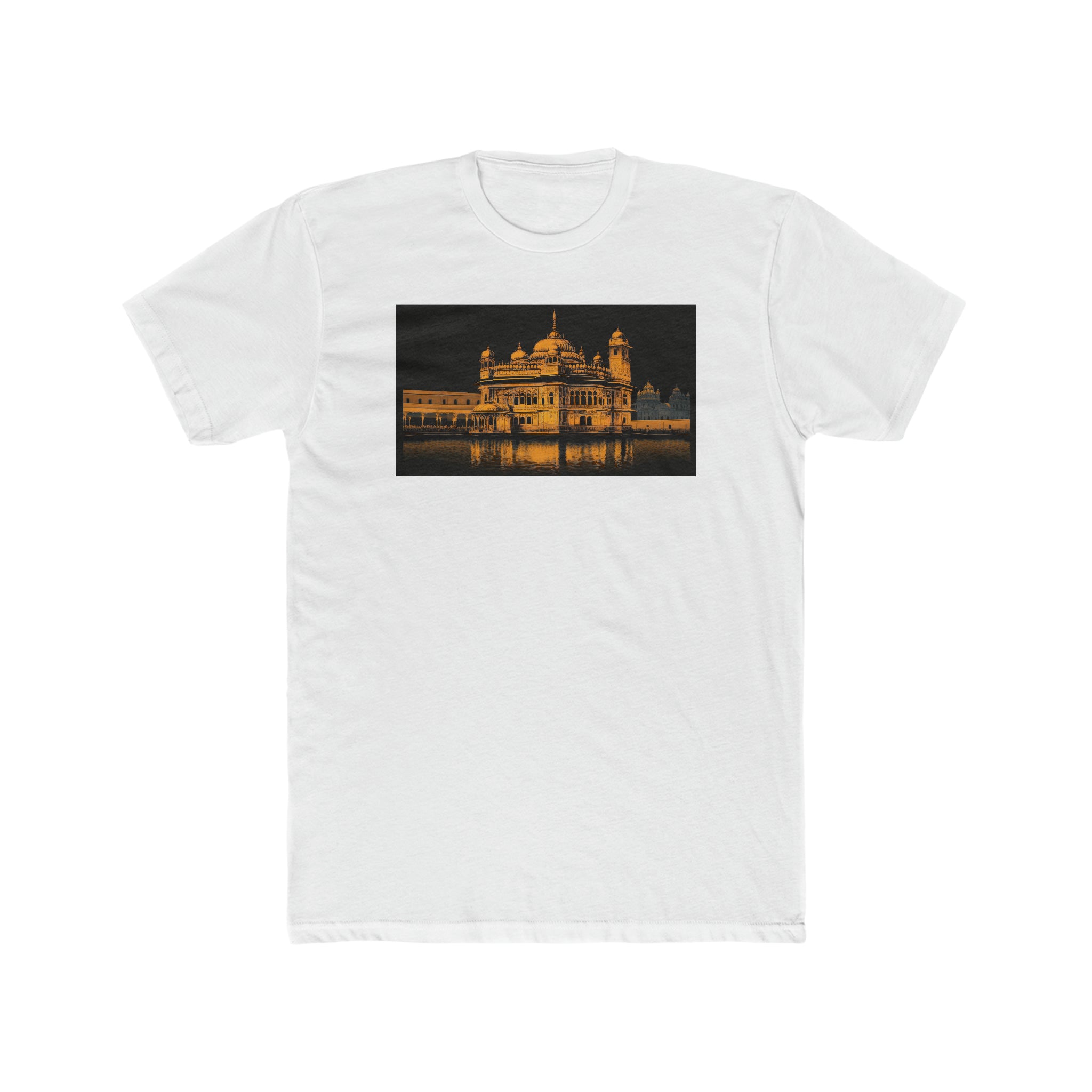 Men's Cotton Crew Tee - Fantasy Art - Golden Temple