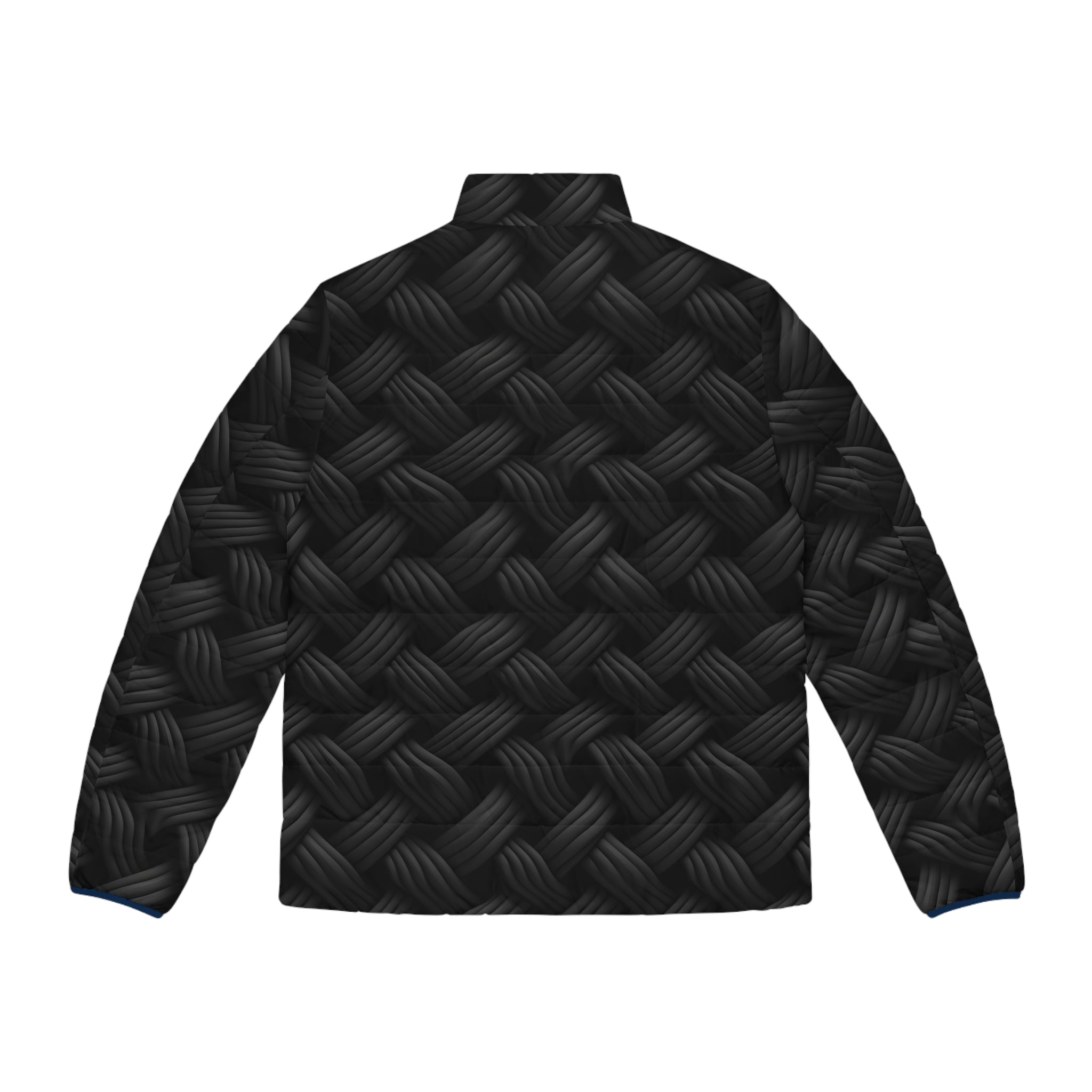 Men's Puffer Jacket (AOP) - Black Noir Designs 05