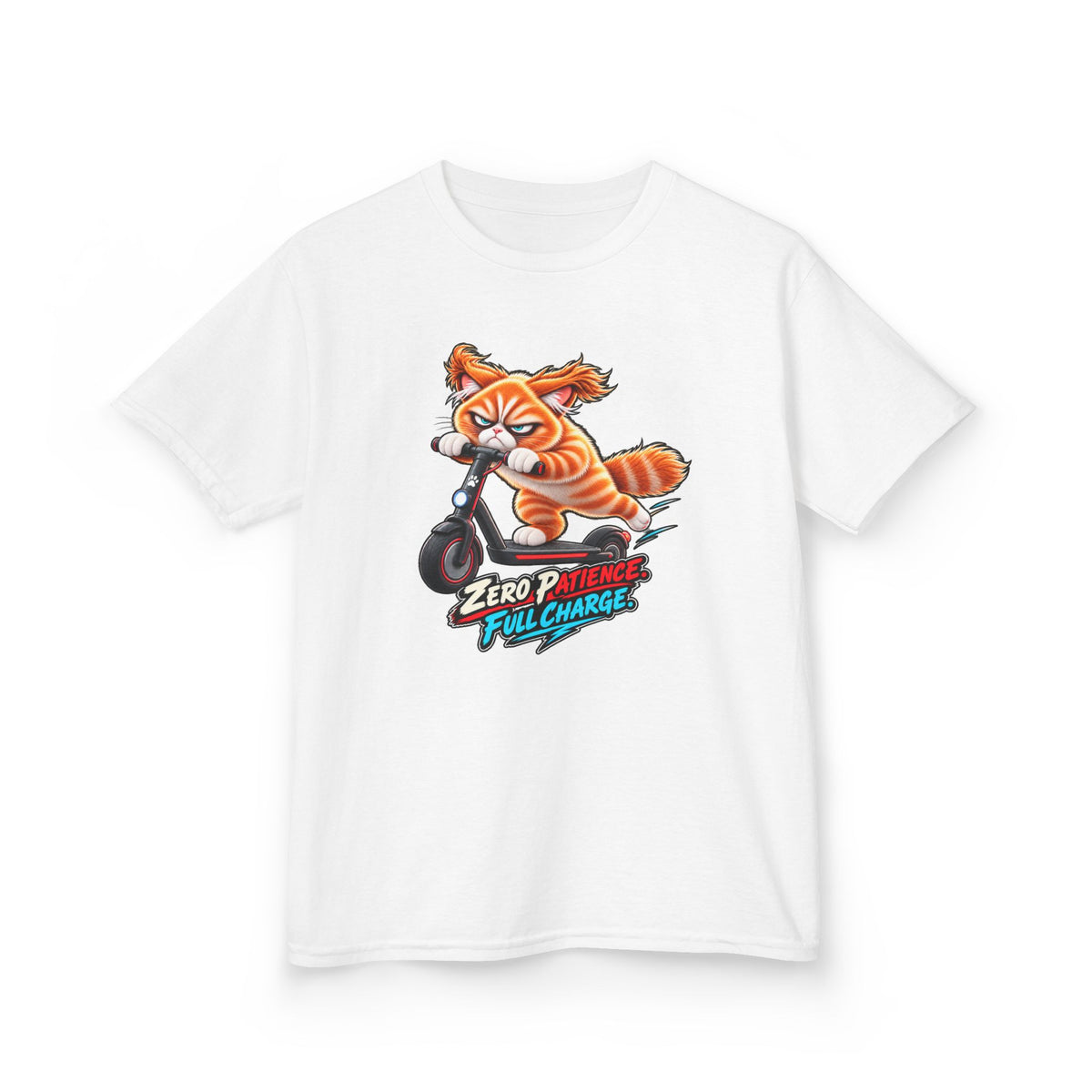 Zero Patience, Full Charge - Mildly Feral - Youth Short Sleeve Tee