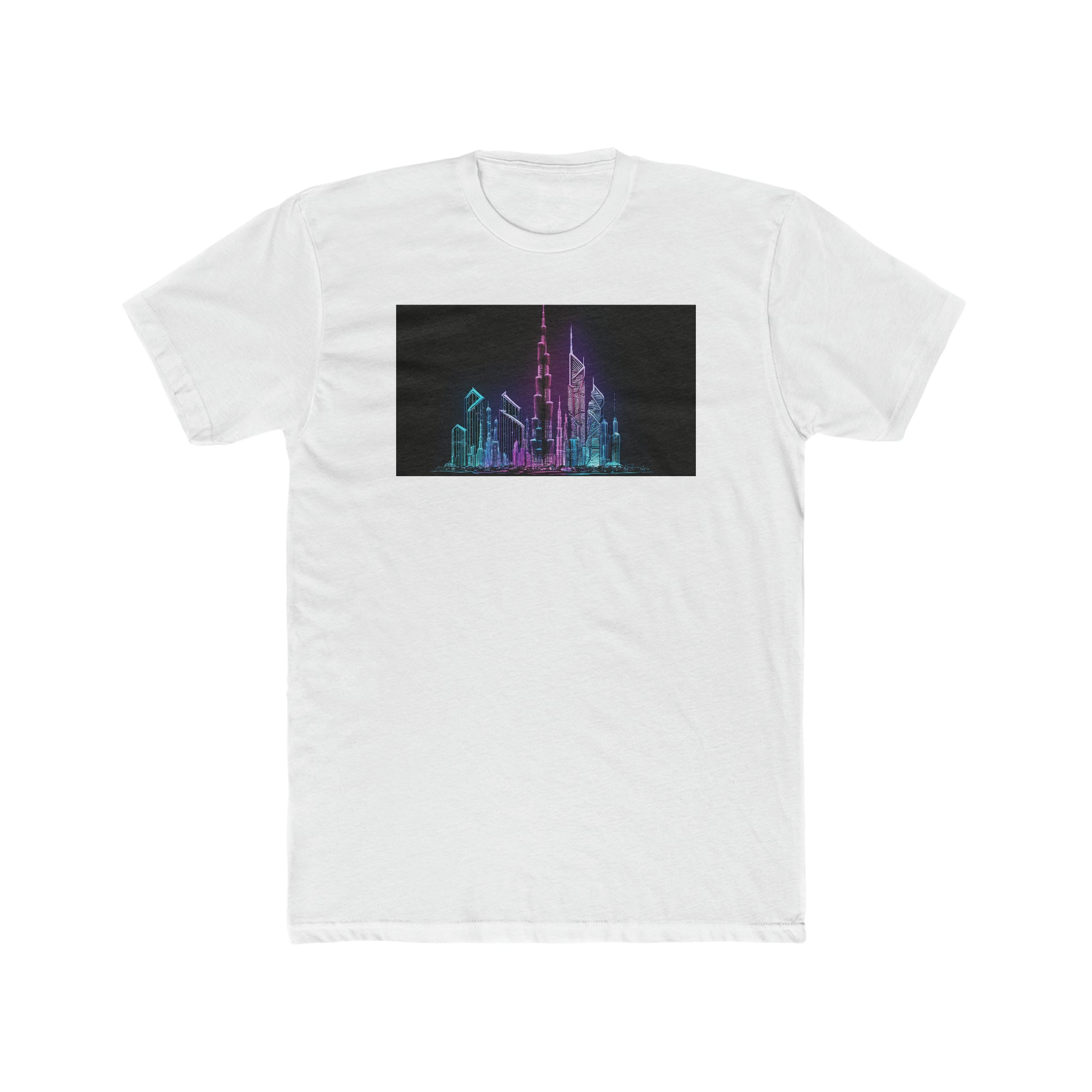 Men's Cotton Crew Tee - Fantasy Art - Burj Khalifa