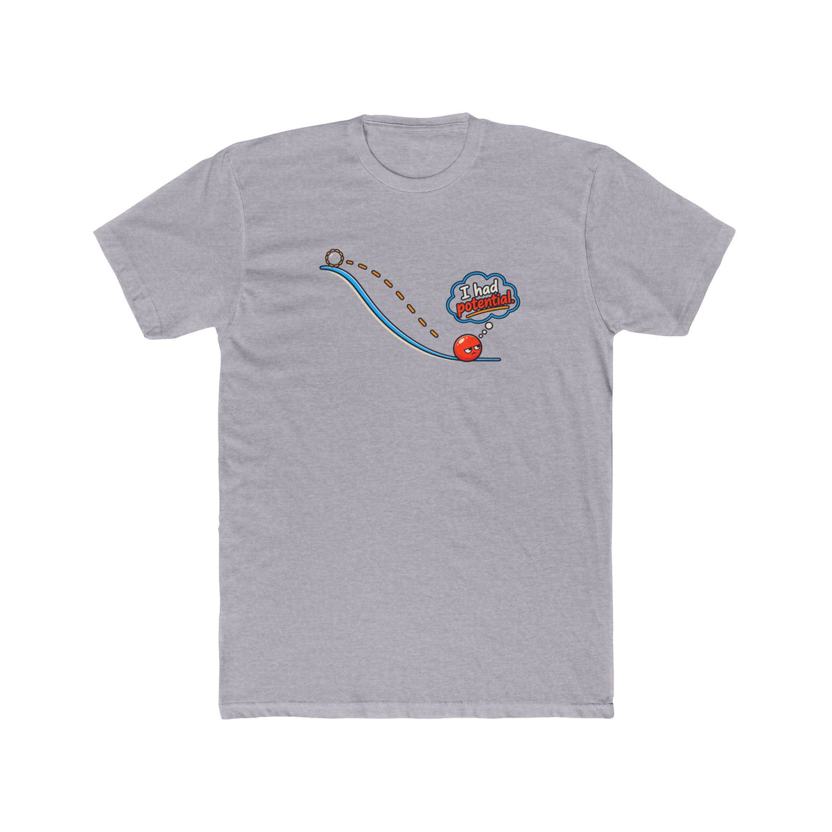 I Had Potential, a Science design, on a men's cotton crew tee
