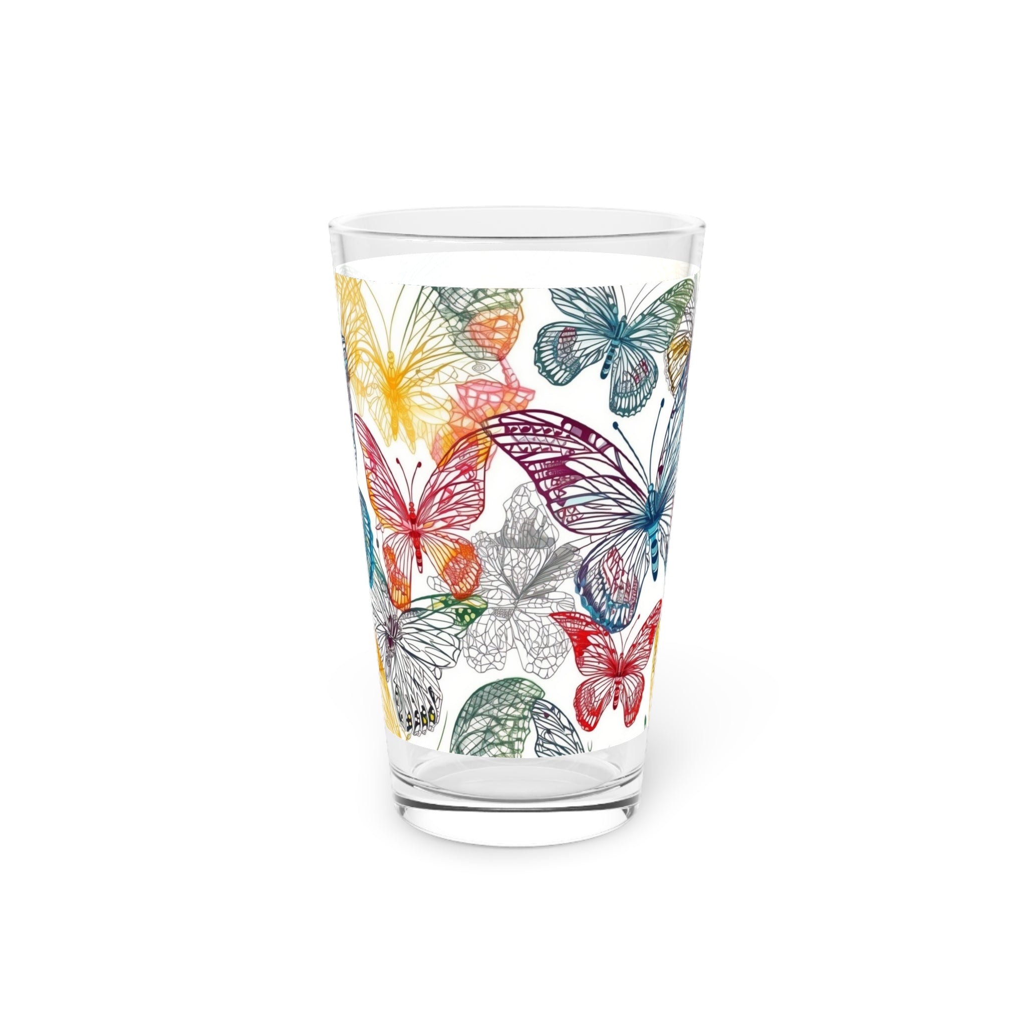 Pint Glass, 16oz - Abstract Designs 08