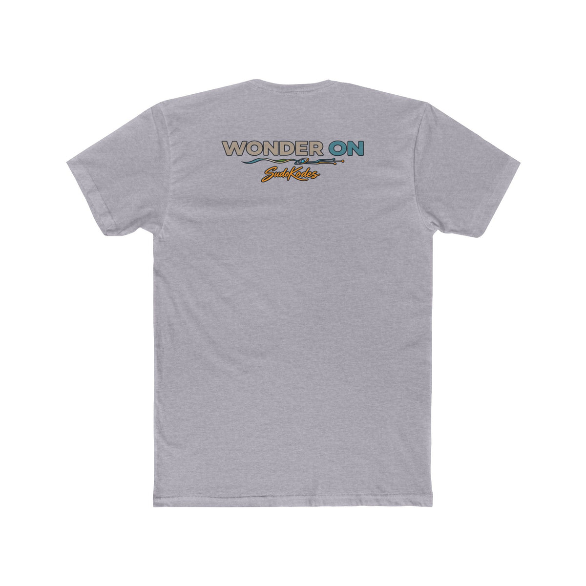 Glowing DNA, a Science design, on a men's cotton crew tee