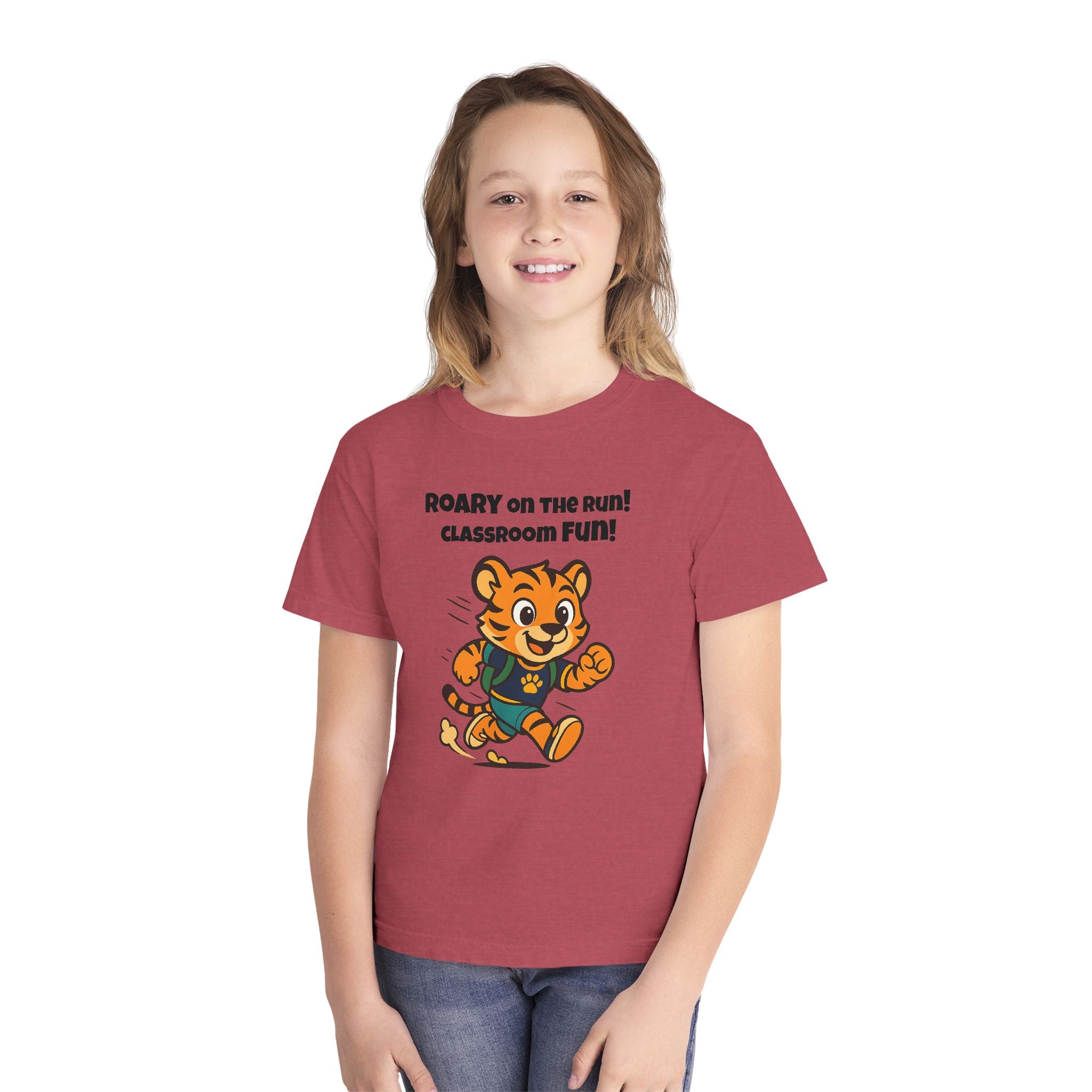 Youth Midweight Cotton Tee - Roary's Dash to School