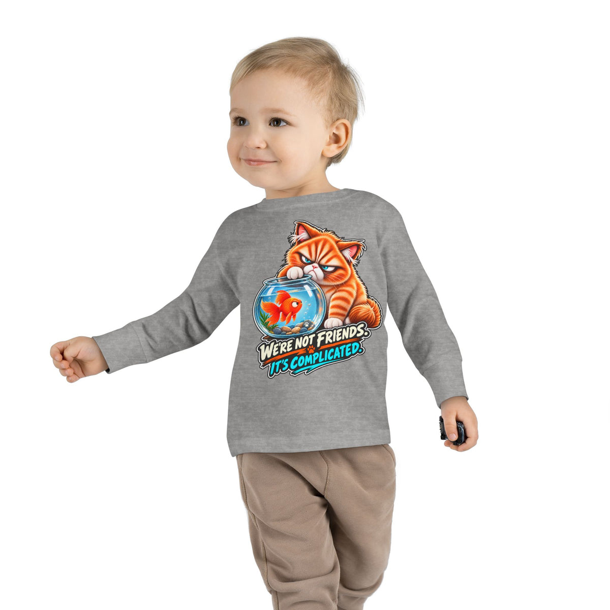Fish Friend - Mildly Feral - Toddler Long Sleeve Tee