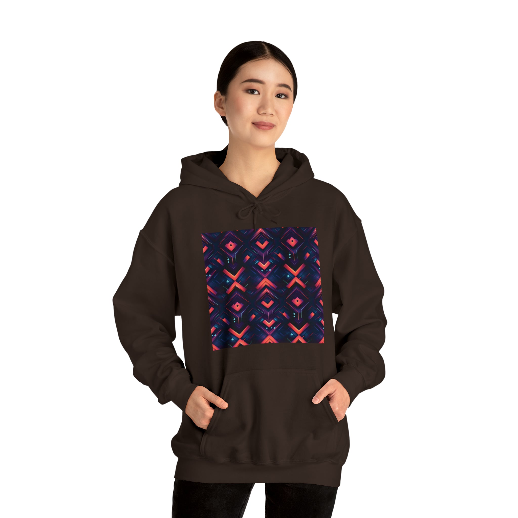 Unisex Heavy Blend™ Hooded Sweatshirt - Abstract Neon Designs 03