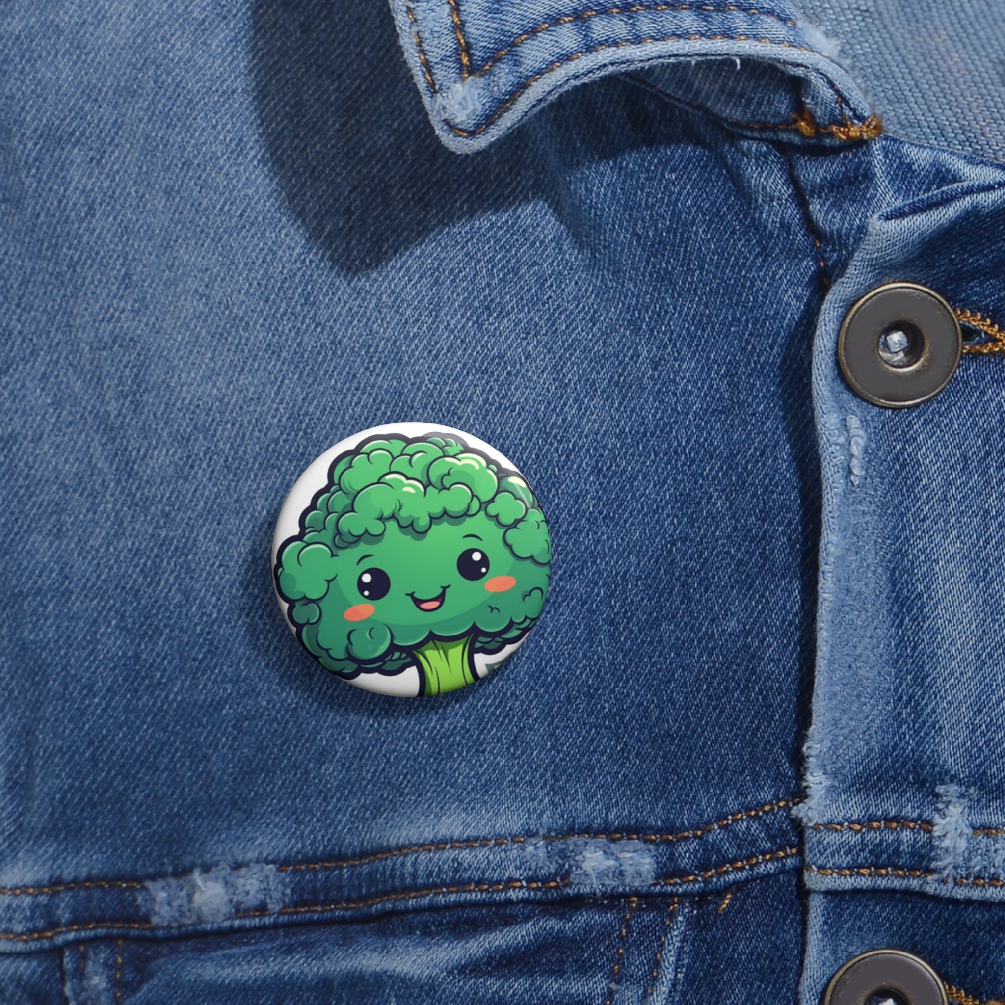Custom Pin Buttons - Broccoli