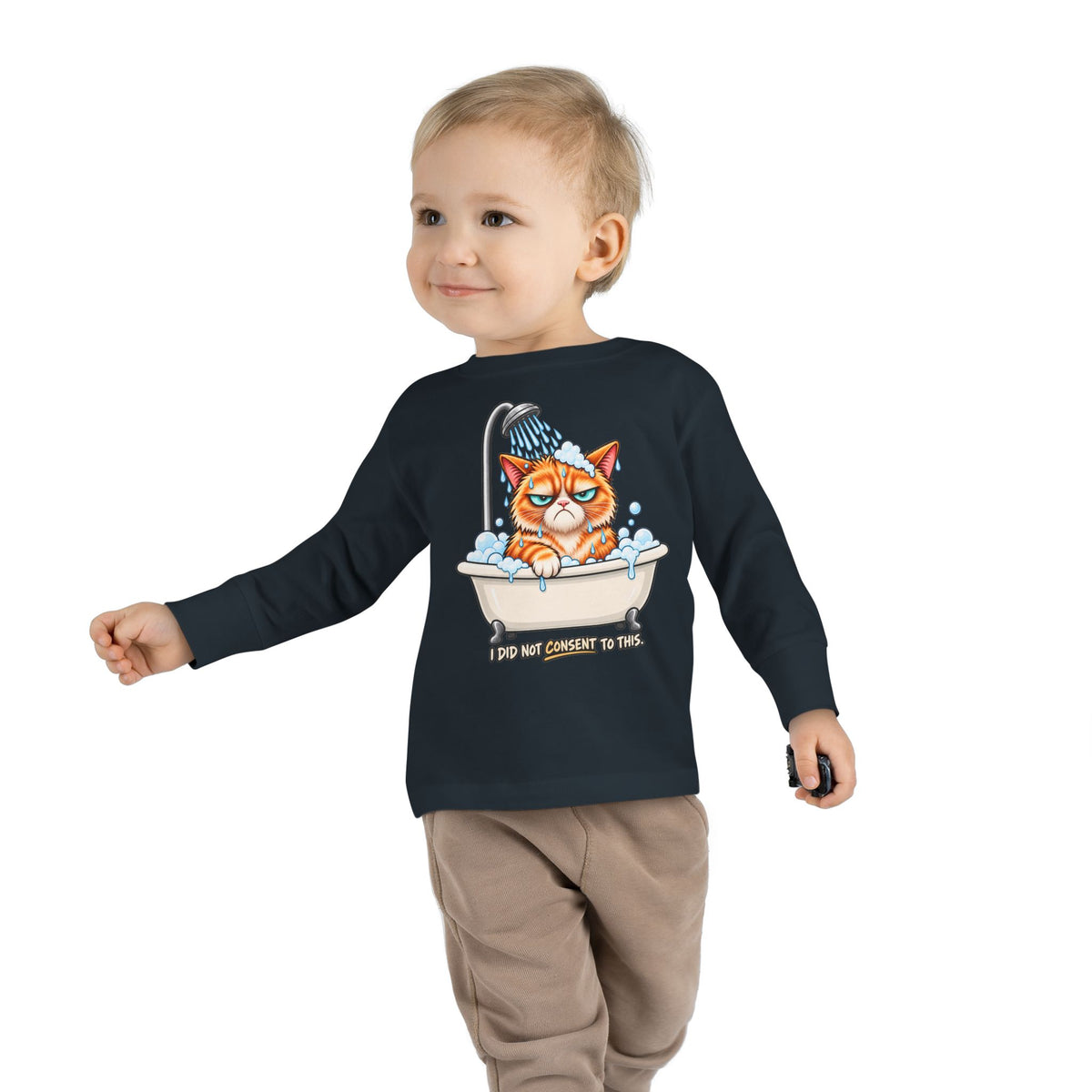 Forced Hydration - Mildly Feral - Toddler Long Sleeve Tee