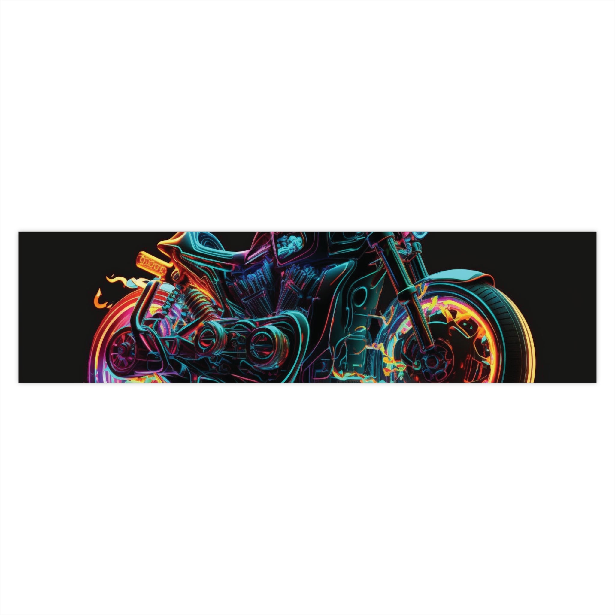 Bumper Stickers - Neon Motorcycle Design 10