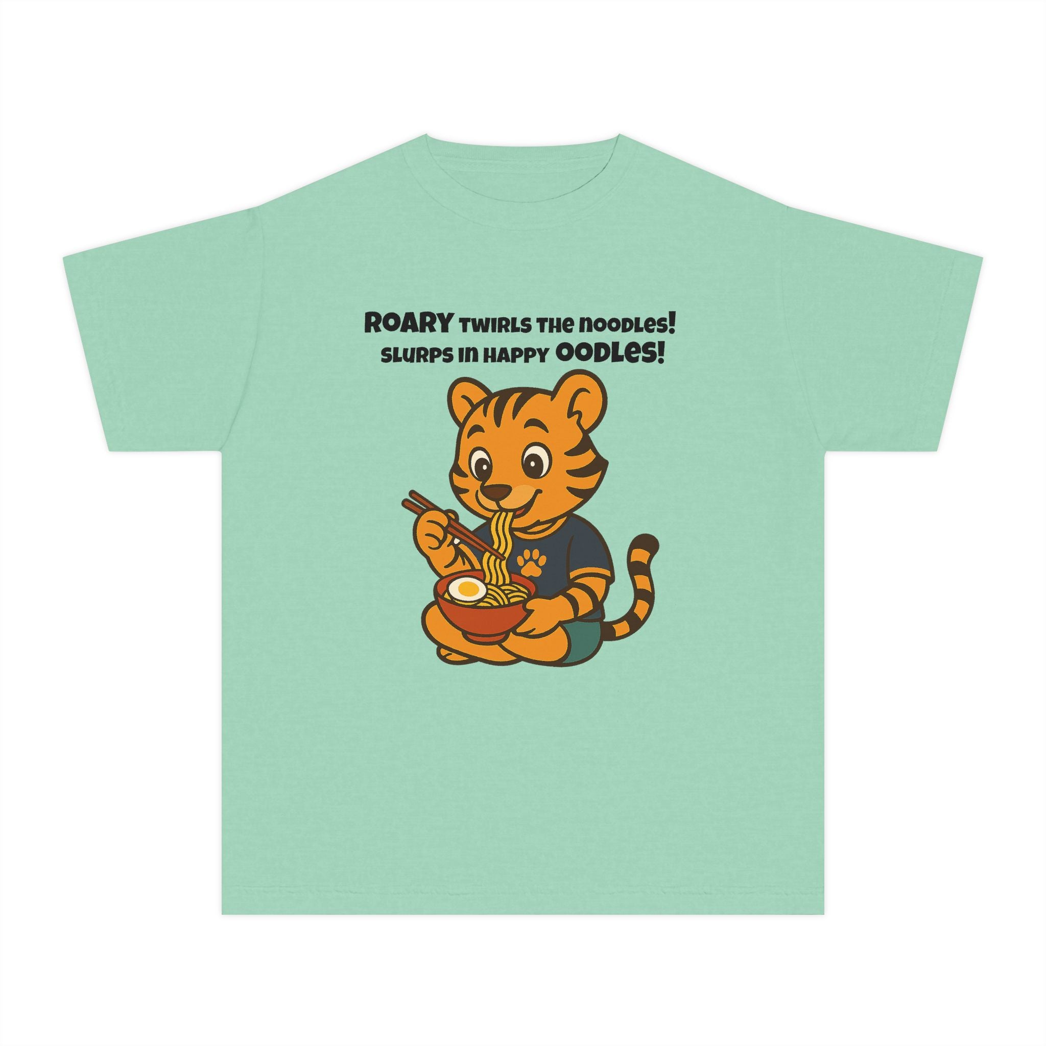 Youth Midweight Cotton Tee - Roary's Ramen Bowl