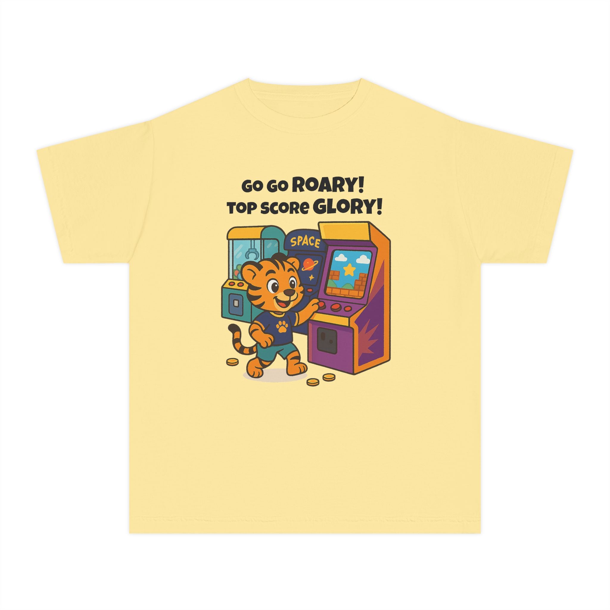 Youth Midweight Cotton Tee - Roary's Adventures at the Arcade