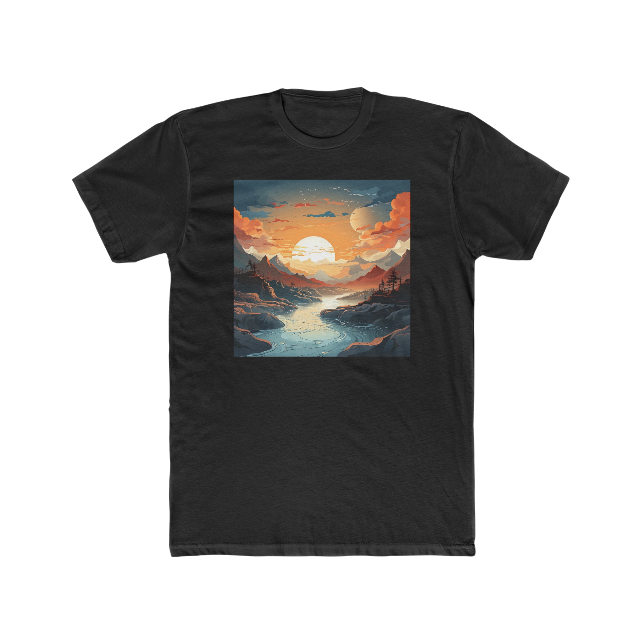 Men's Cotton Crew Tee - Vector Art Design 38
