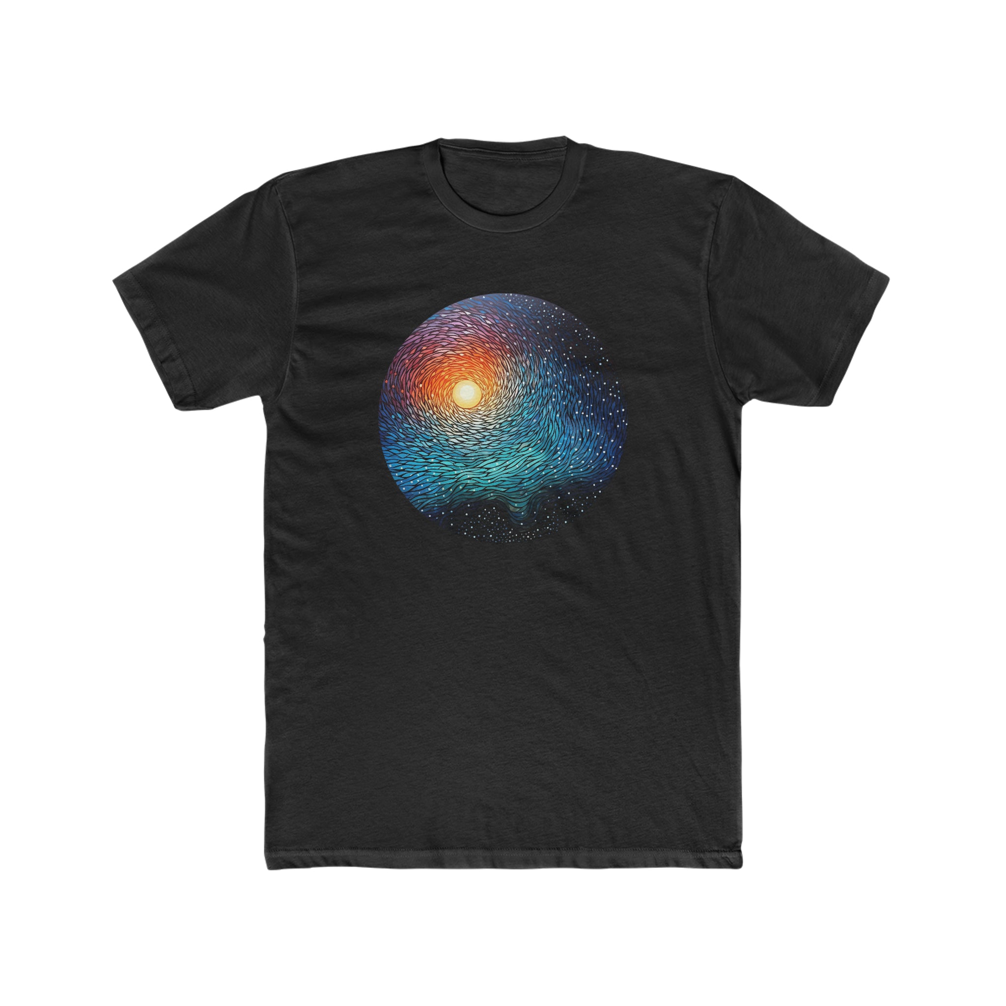 Men's Cotton Crew Tee - Pointillism Designs 06