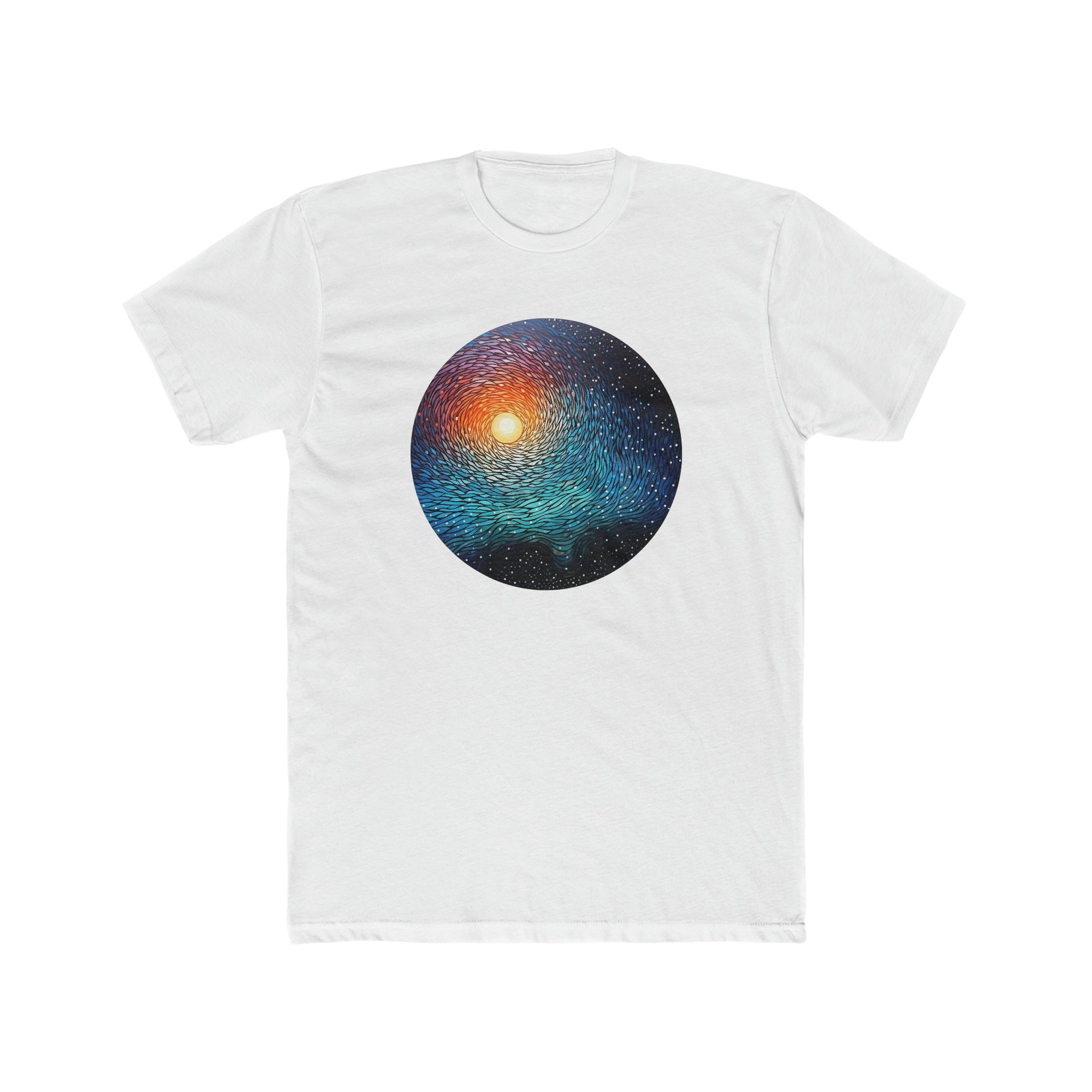Men's Cotton Crew Tee - Pointillism Designs 06