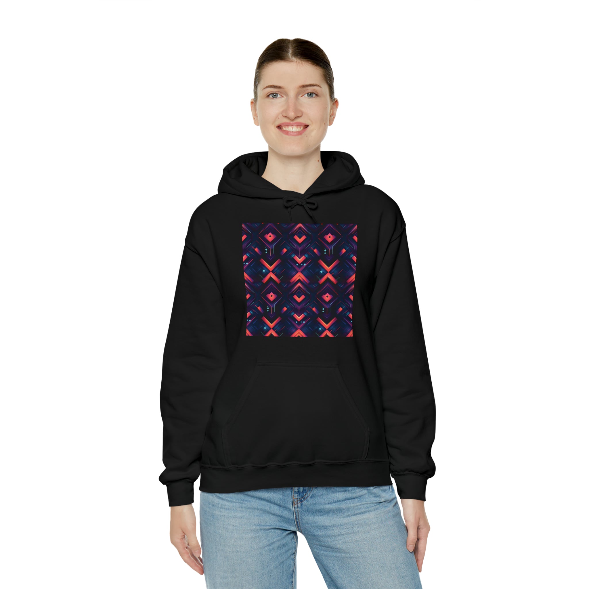 Unisex Heavy Blend™ Hooded Sweatshirt - Abstract Neon Designs 03