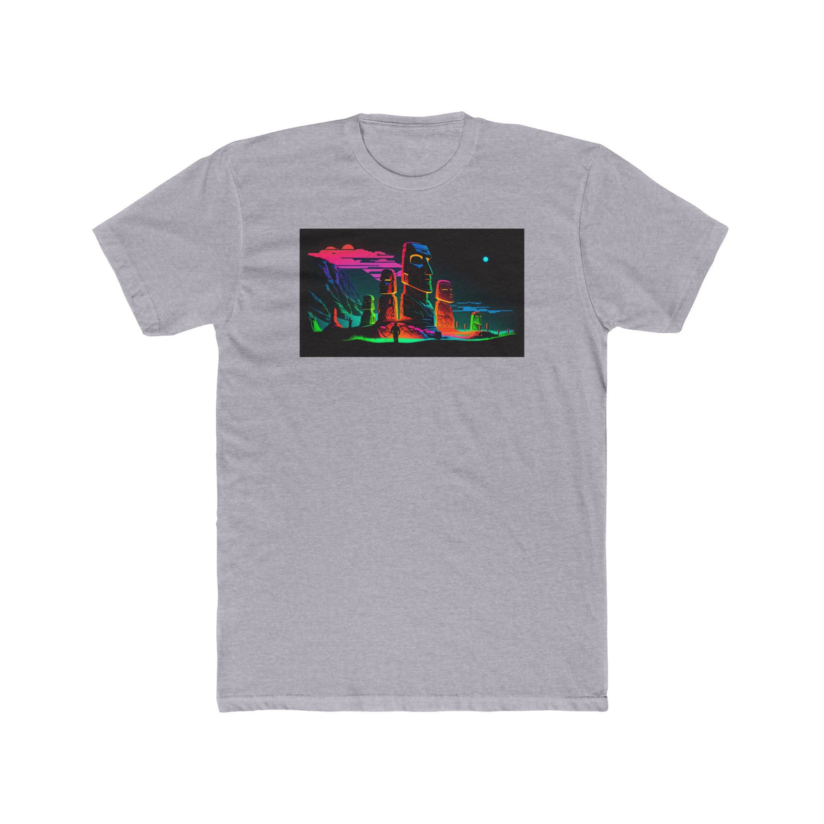 Easter Islands, a Elsewhere design, on a men's cotton crew tee