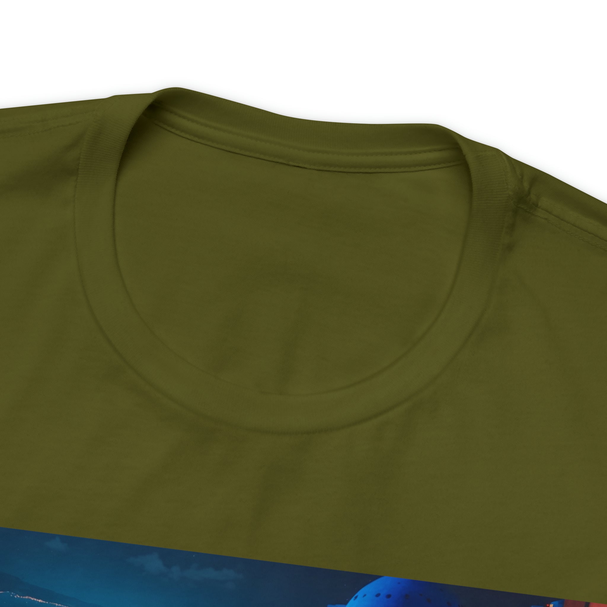 Unisex Jersey Short Sleeve Tee - Oia Blue Domes, Greece