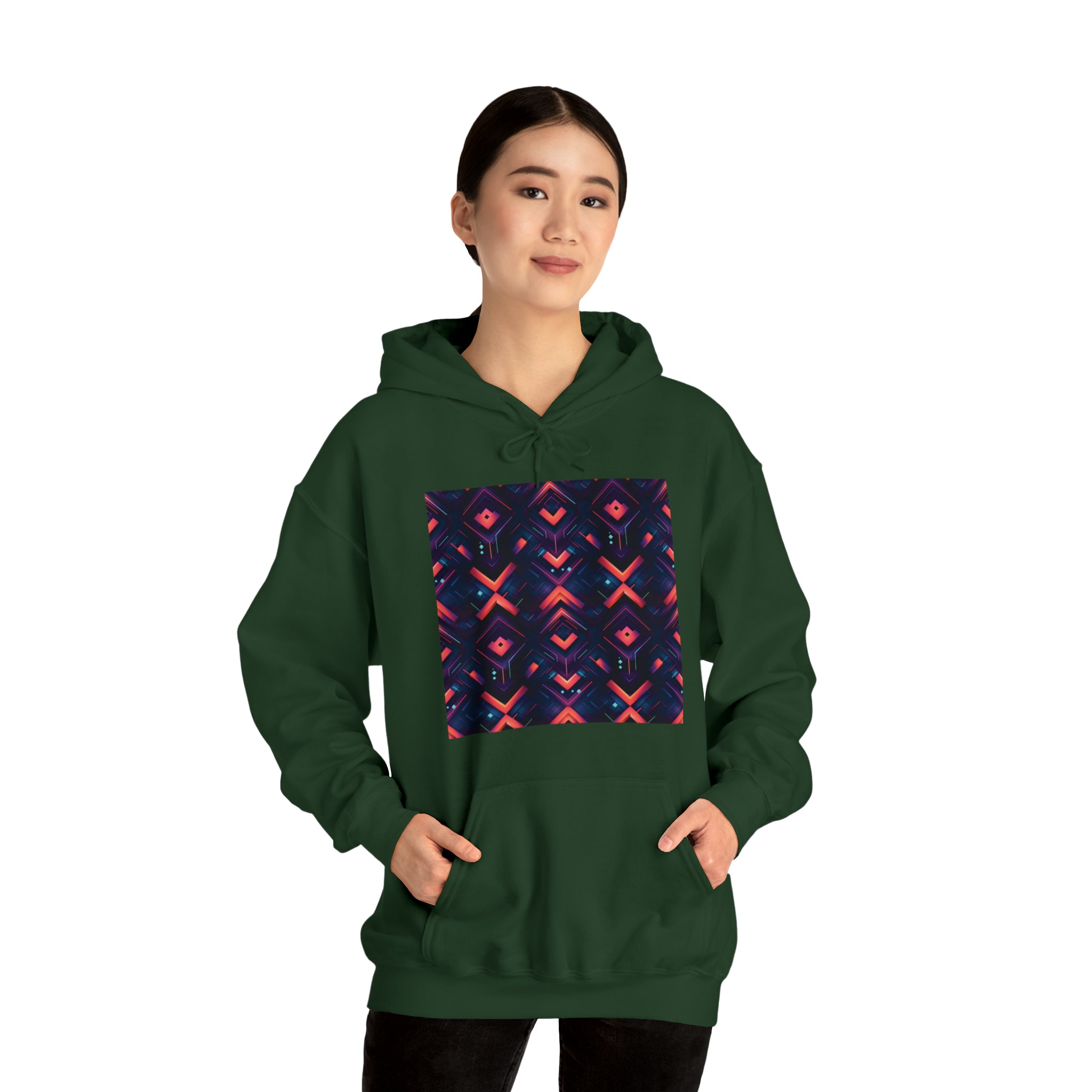 Unisex Heavy Blend™ Hooded Sweatshirt - Abstract Neon Designs 03