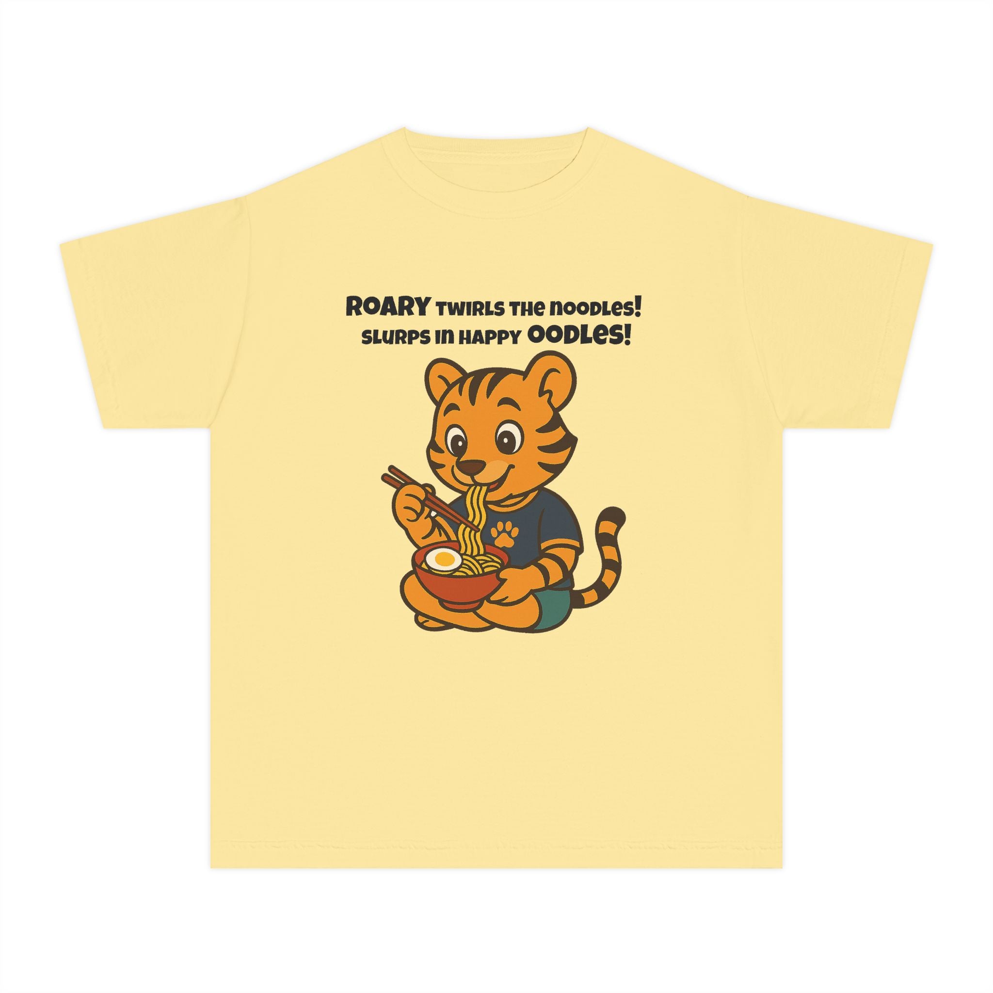 Youth Midweight Cotton Tee - Roary's Ramen Bowl