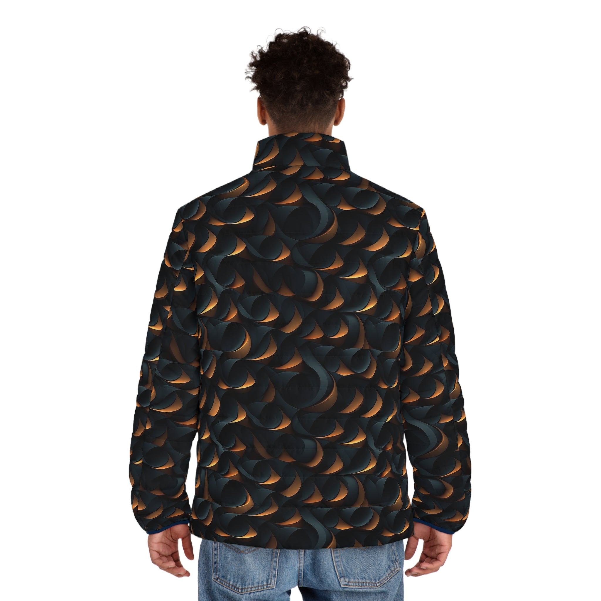 Men's Puffer Jacket (AOP) - Abstract Designs 14