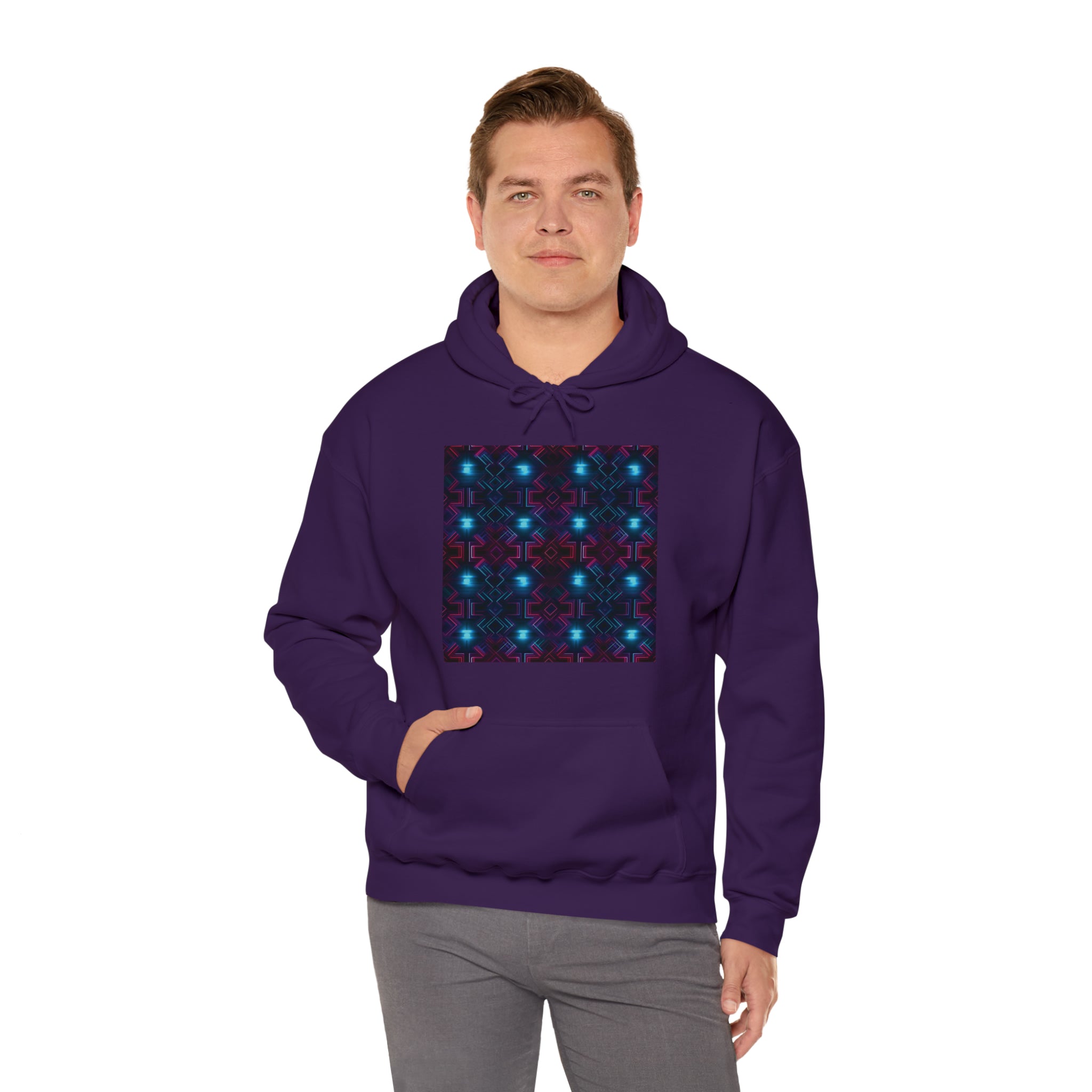 Unisex Heavy Blend™ Hooded Sweatshirt - Abstract Neon Designs 01