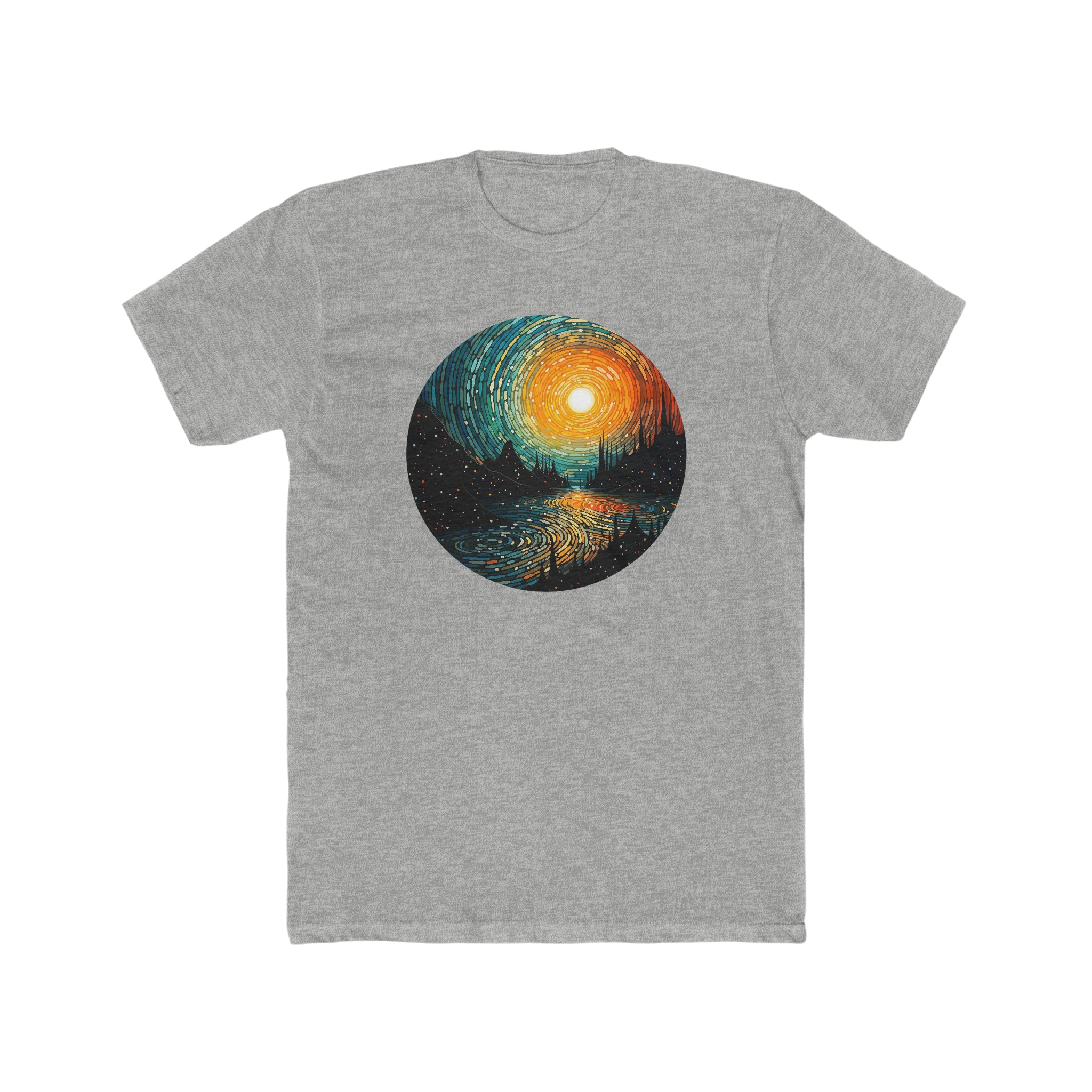 Men's Cotton Crew Tee - Pointillism Designs 03