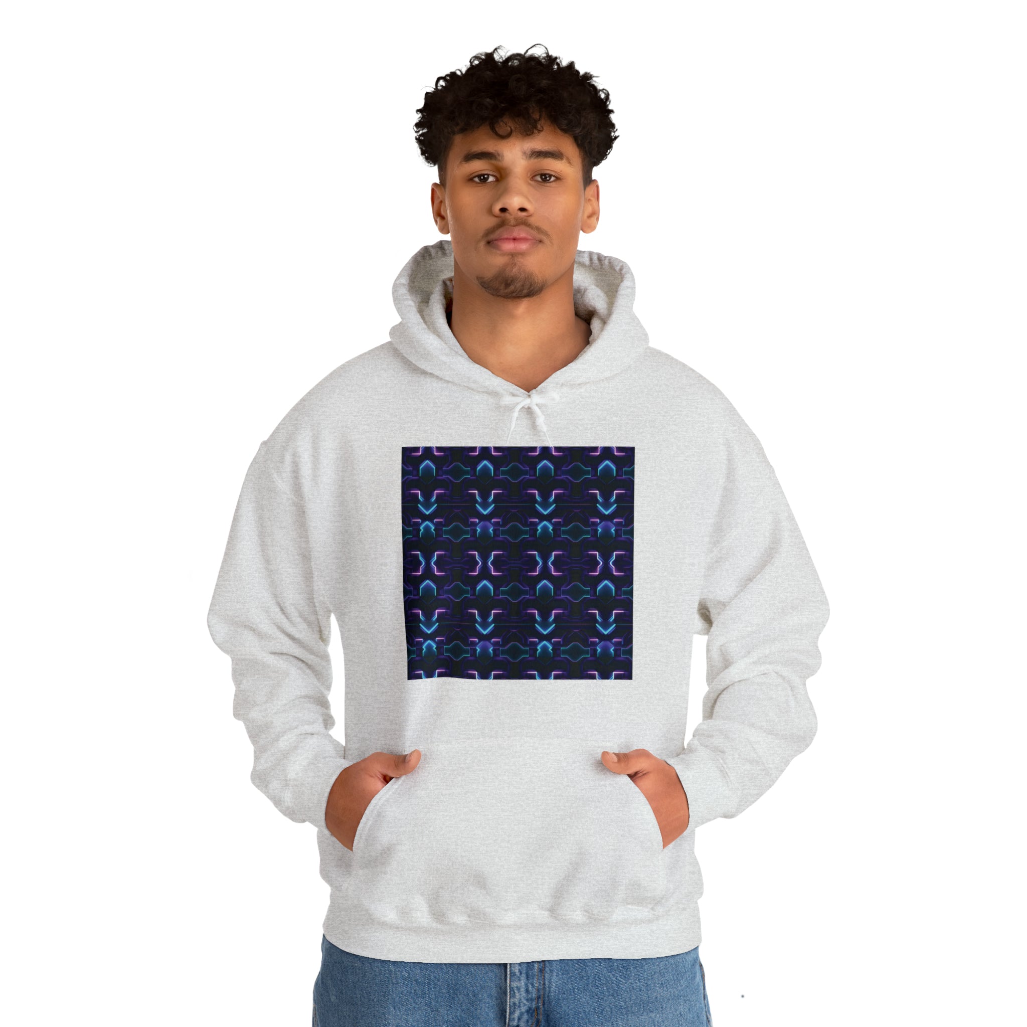 Unisex Heavy Blend™ Hooded Sweatshirt - Abstract Neon Designs 06