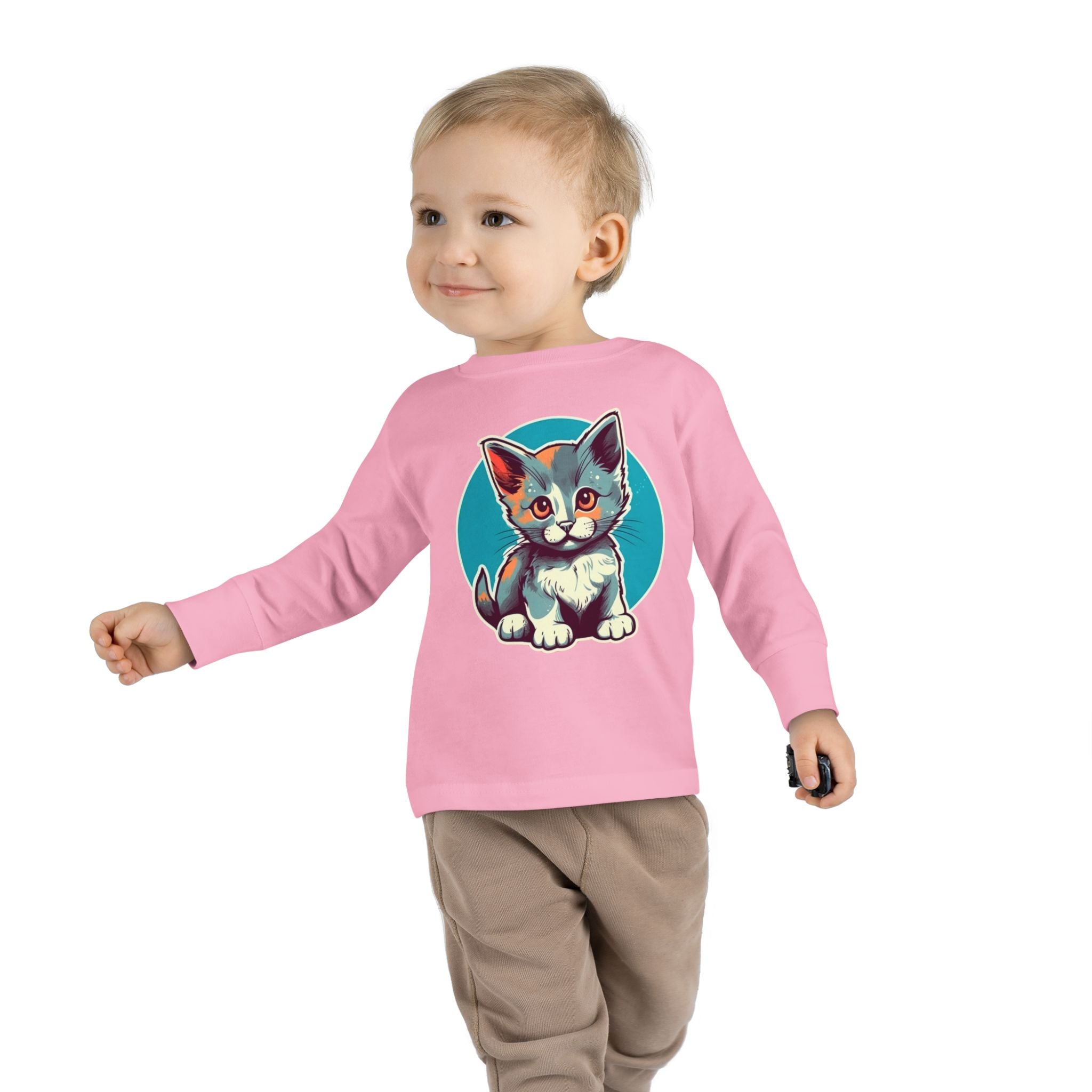 Toddler Long Sleeve Tee - Cat Kitten