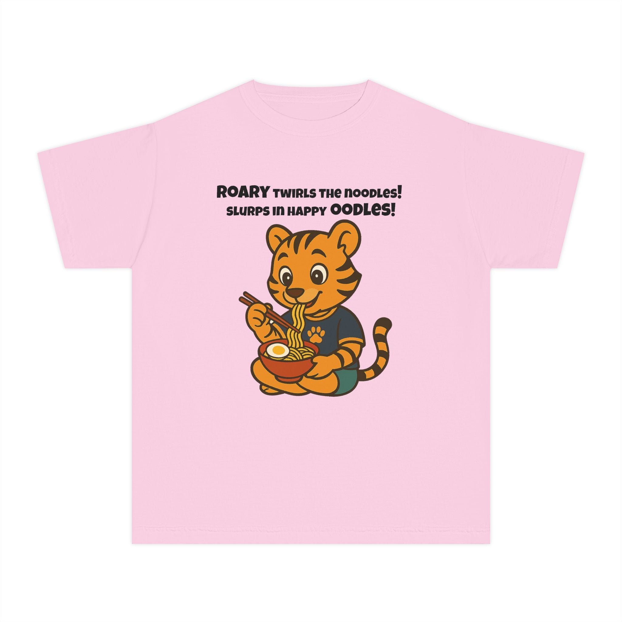 Youth Midweight Cotton Tee - Roary's Ramen Bowl