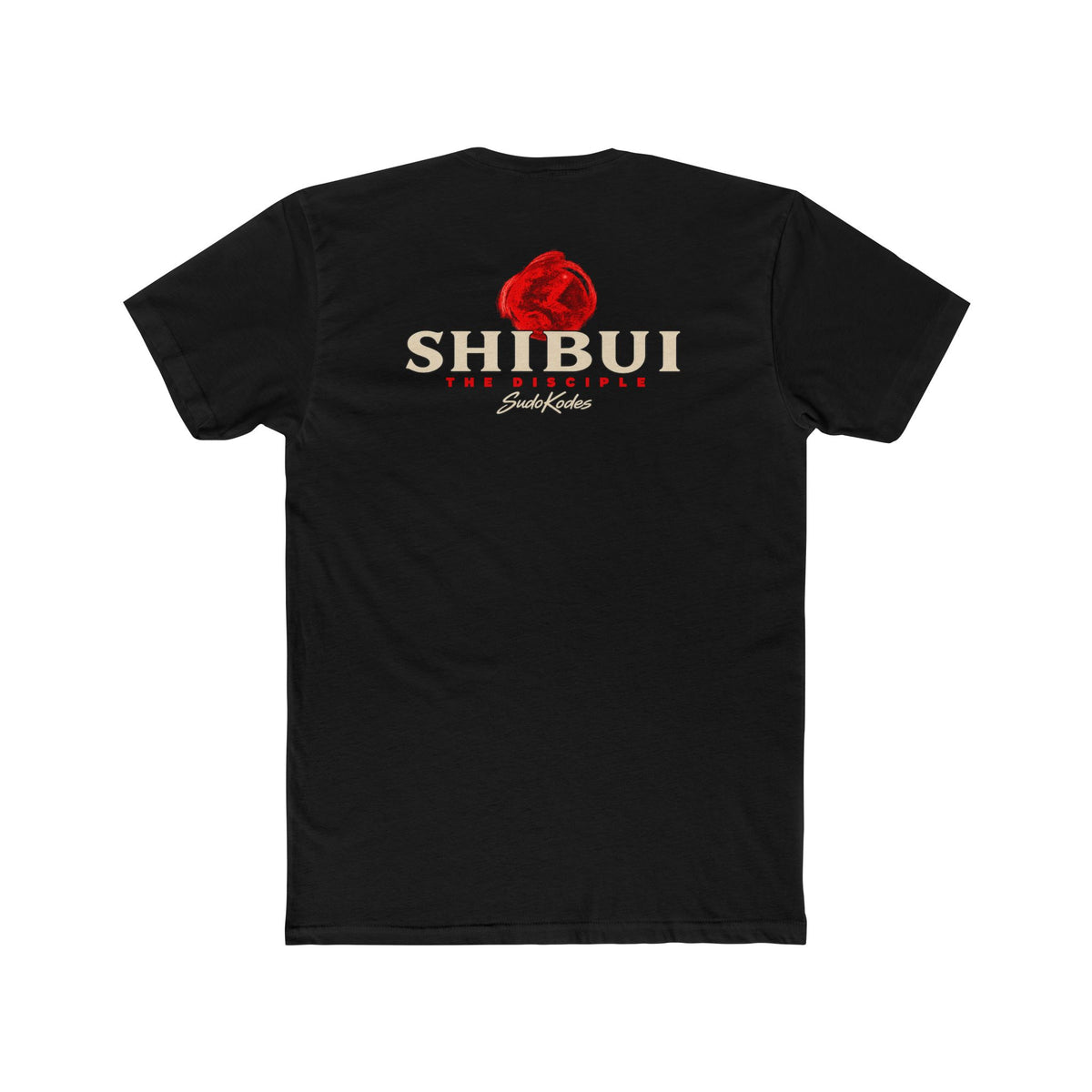The Disciple, a Shibui design, on a men's cotton crew tee