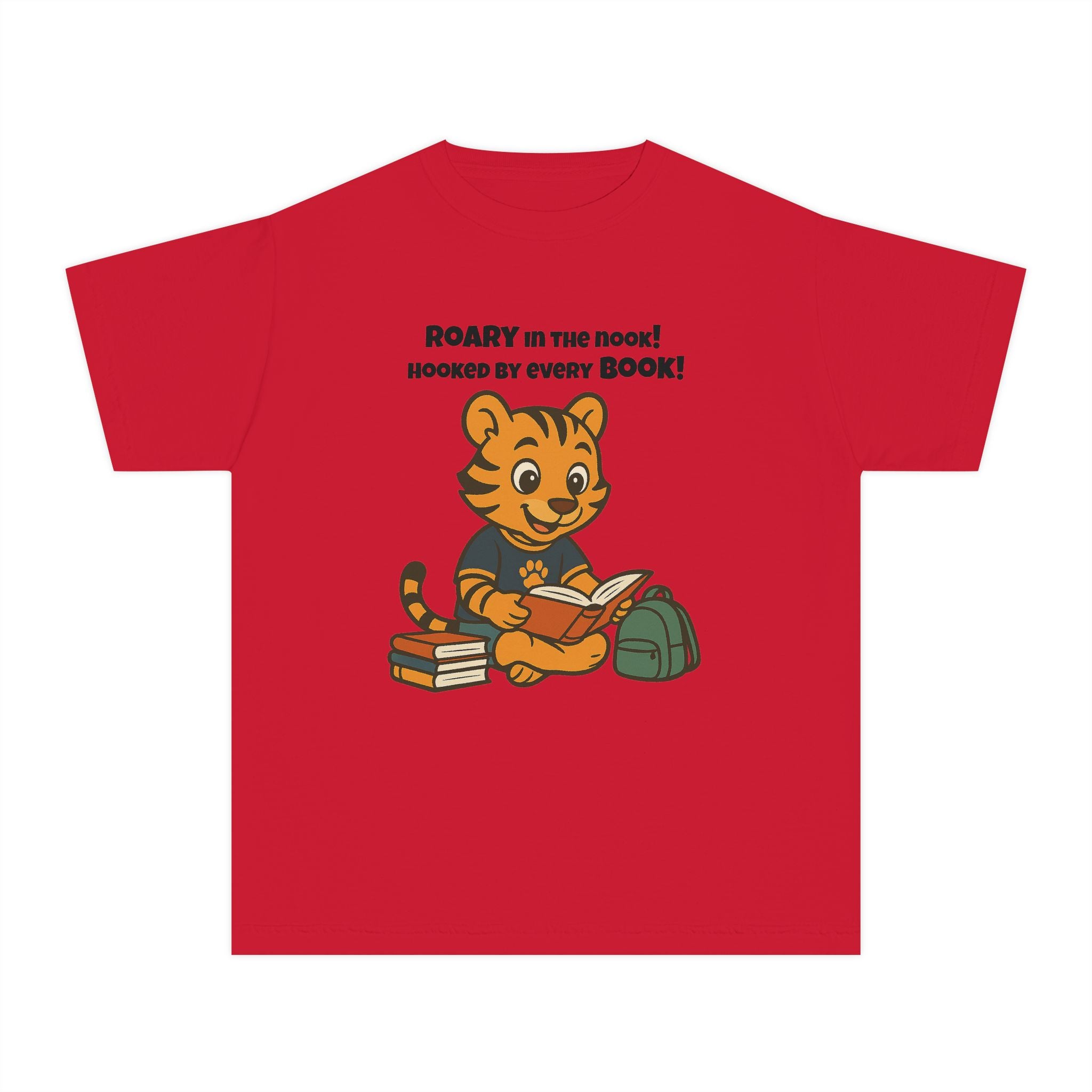 Youth Midweight Cotton Tee - Roary's Adventures in the Library