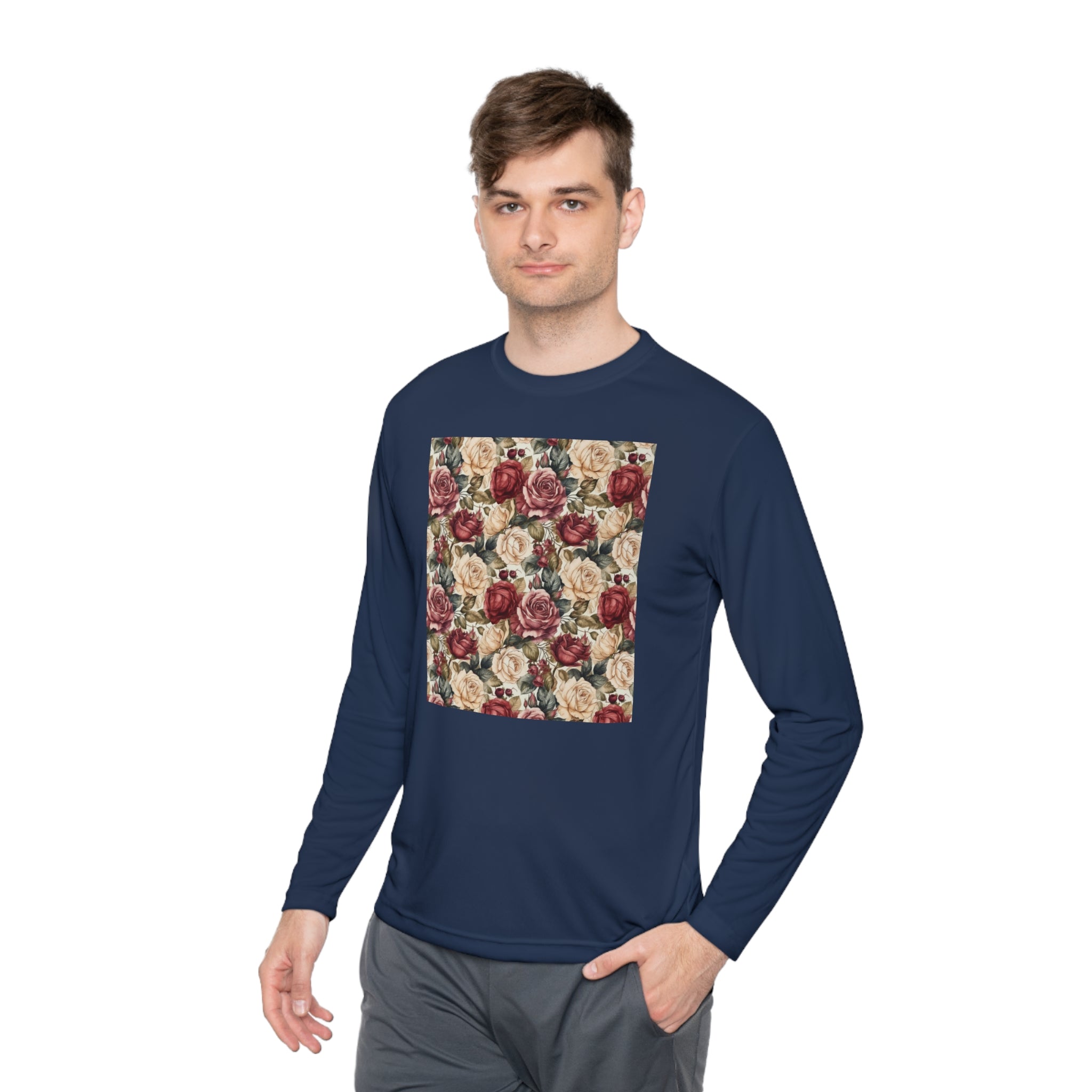 Unisex Lightweight Long Sleeve Tee (AOP) - Abstract Designs 14