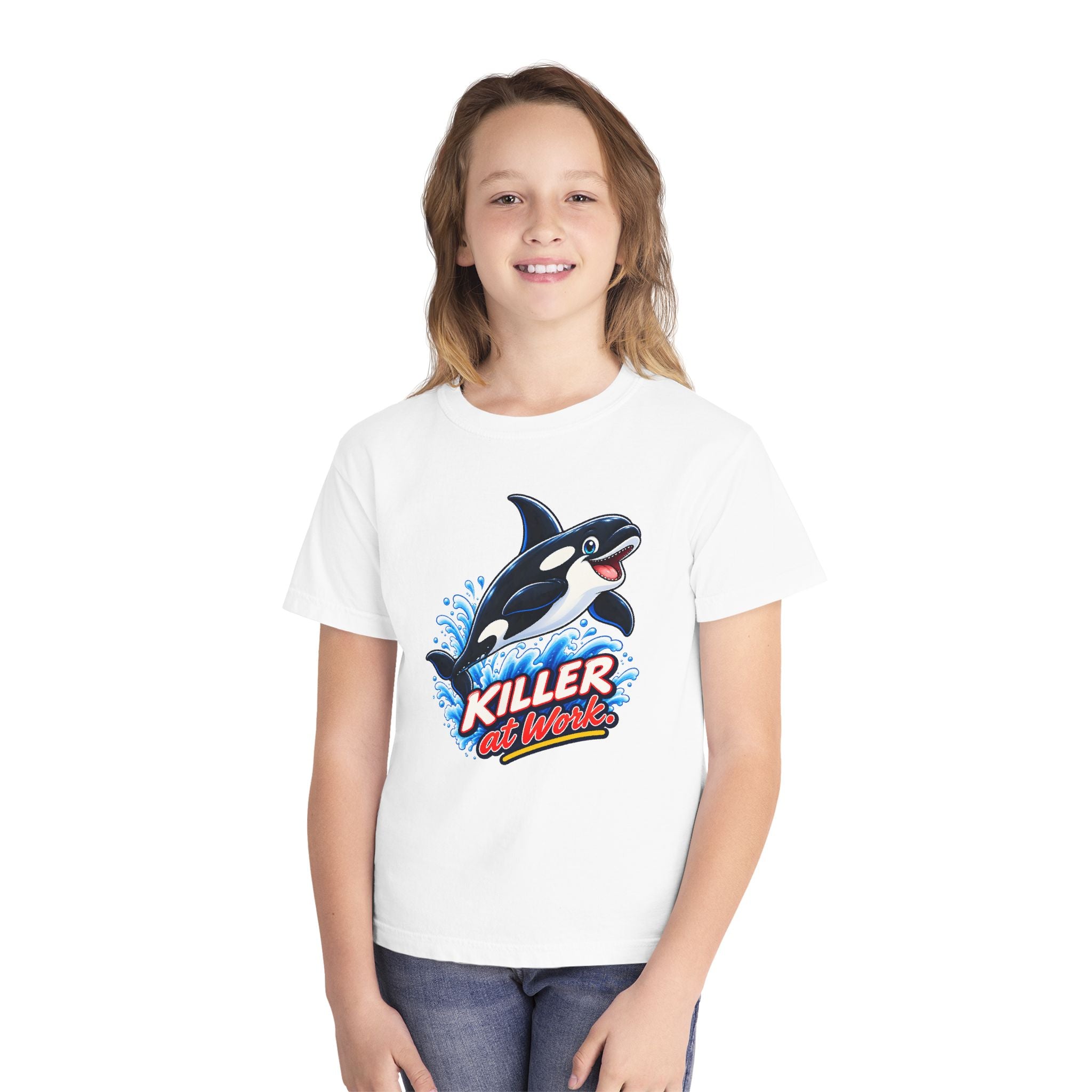 Youth Midweight Cotton Tee - Orca at Work