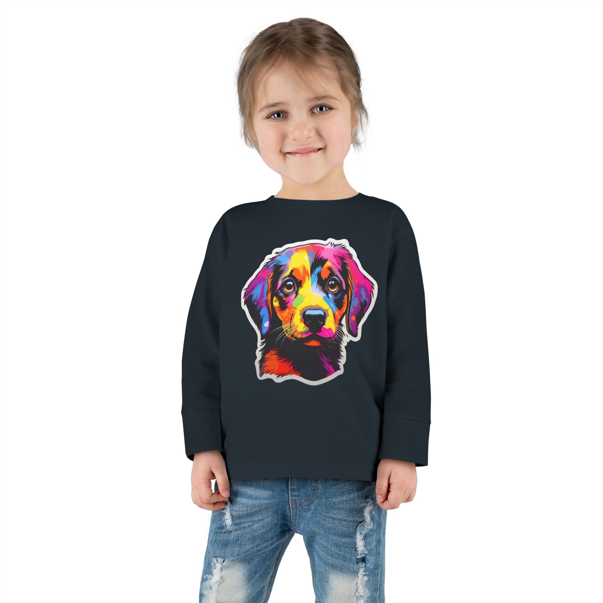 Toddler Long Sleeve Tee - Puppies 10