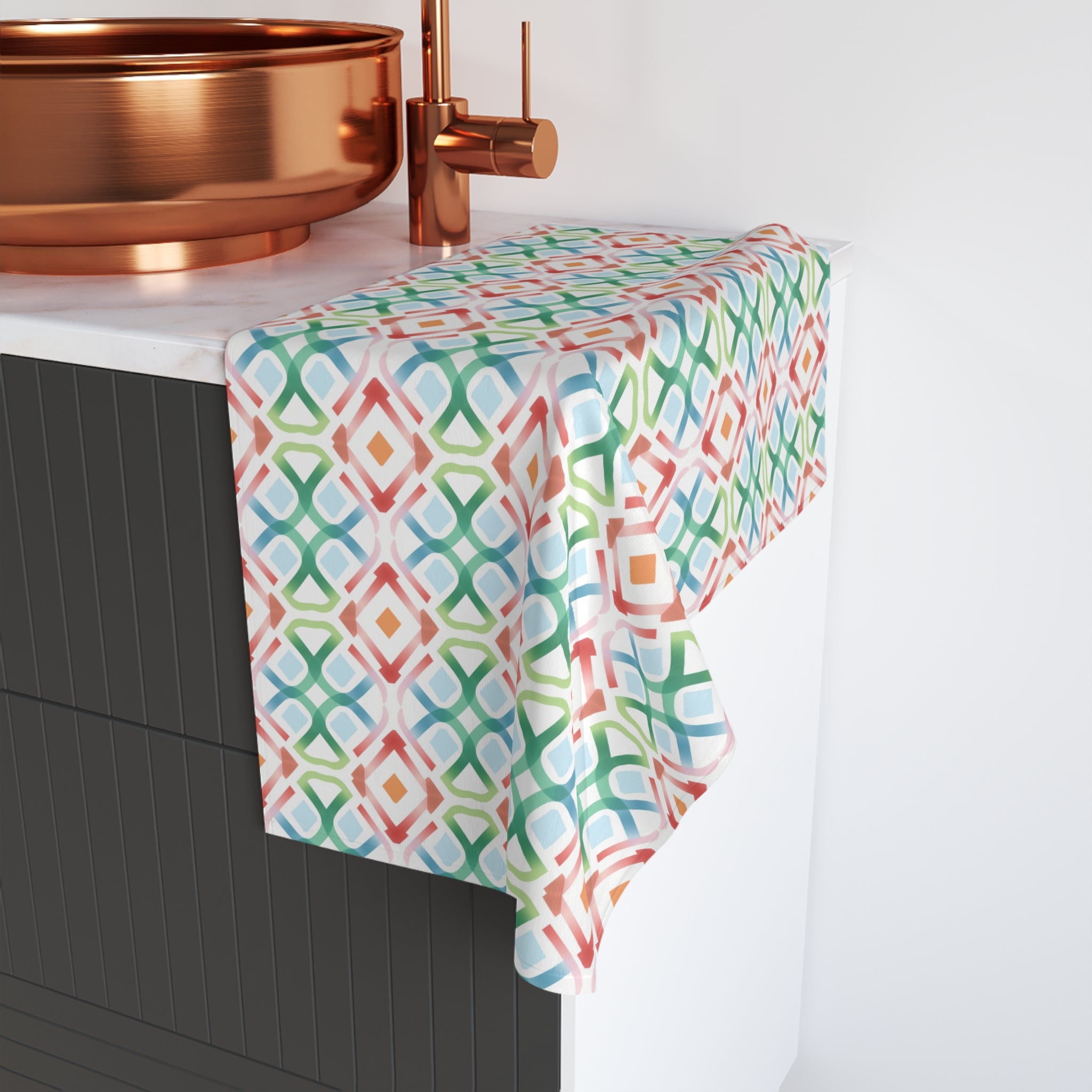 Hand Towel (AOP) - Seamless Minimalistic Pastel Designs 03