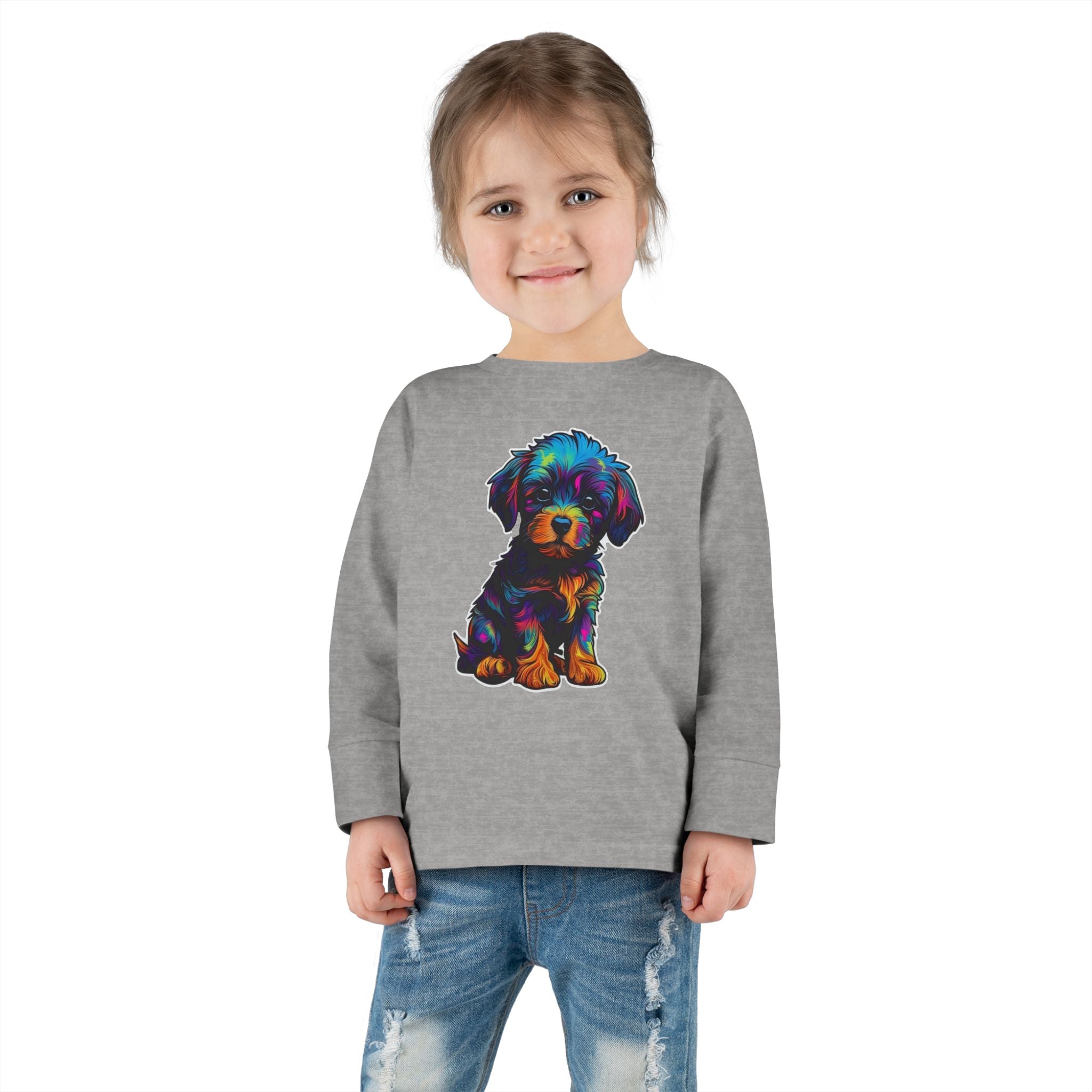 Toddler Long Sleeve Tee - Puppies 04