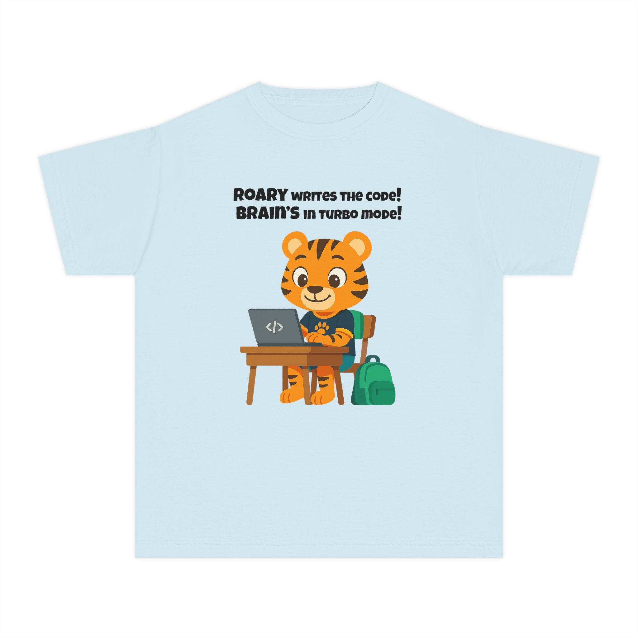 Youth Midweight Cotton Tee - Roary's Coding Time