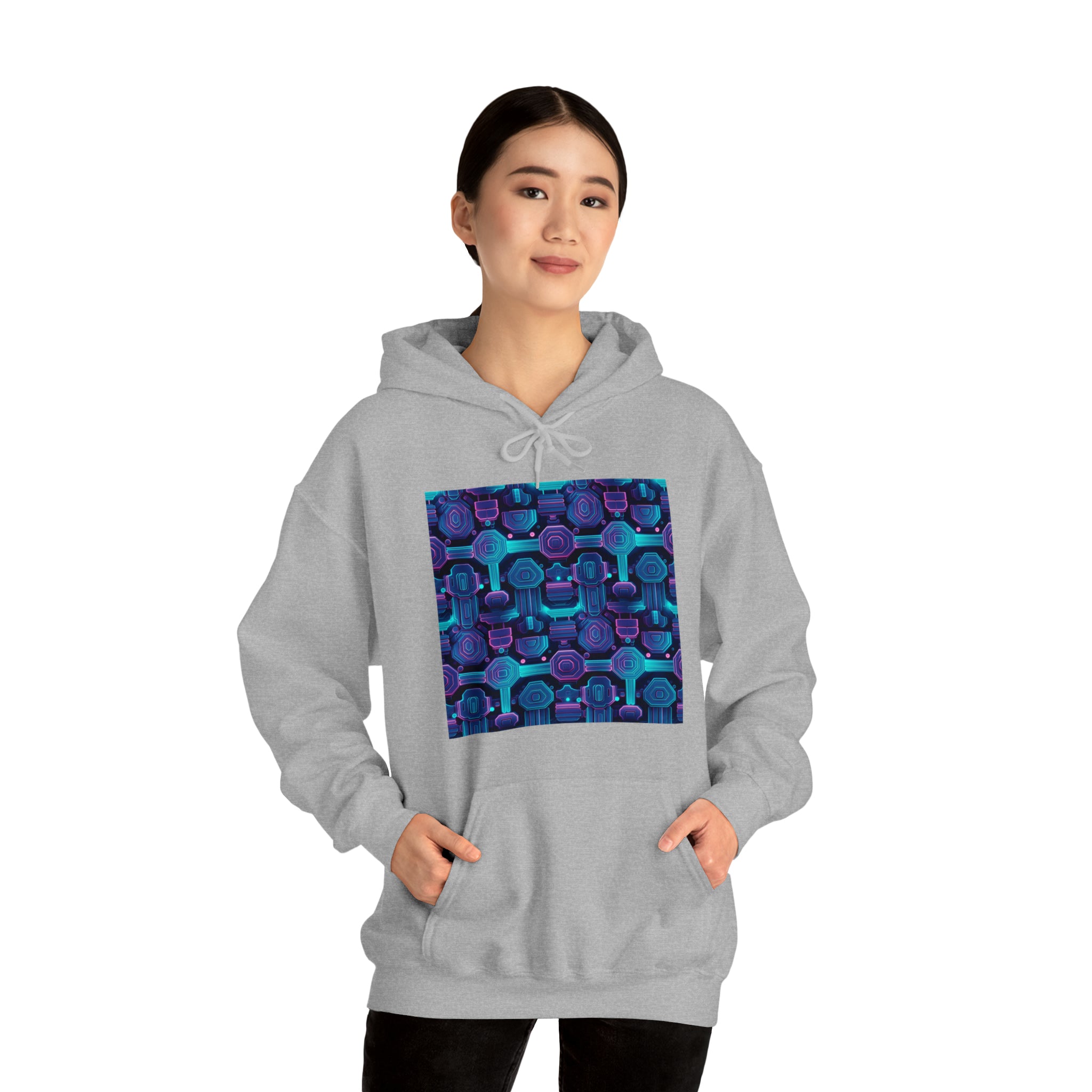 Unisex Heavy Blend™ Hooded Sweatshirt - Abstract Neon Designs 02