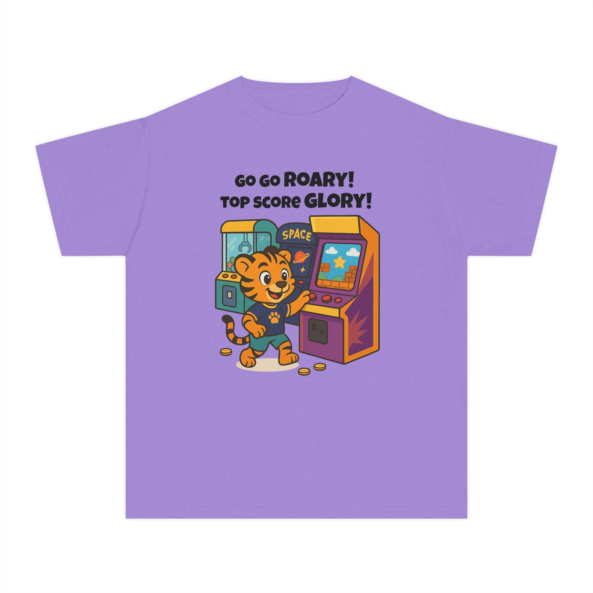 Youth Midweight Cotton Tee - Roary's Adventures at the Arcade