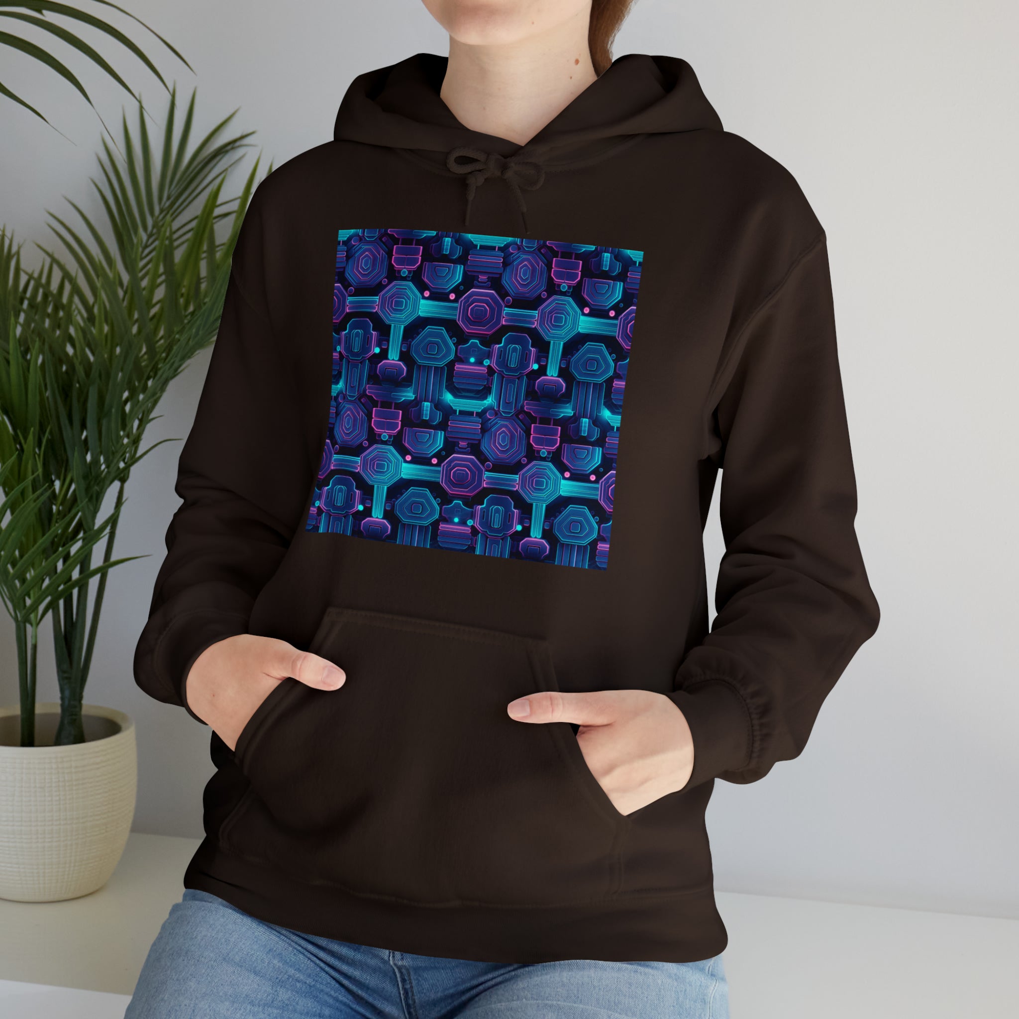 Unisex Heavy Blend™ Hooded Sweatshirt - Abstract Neon Designs 02
