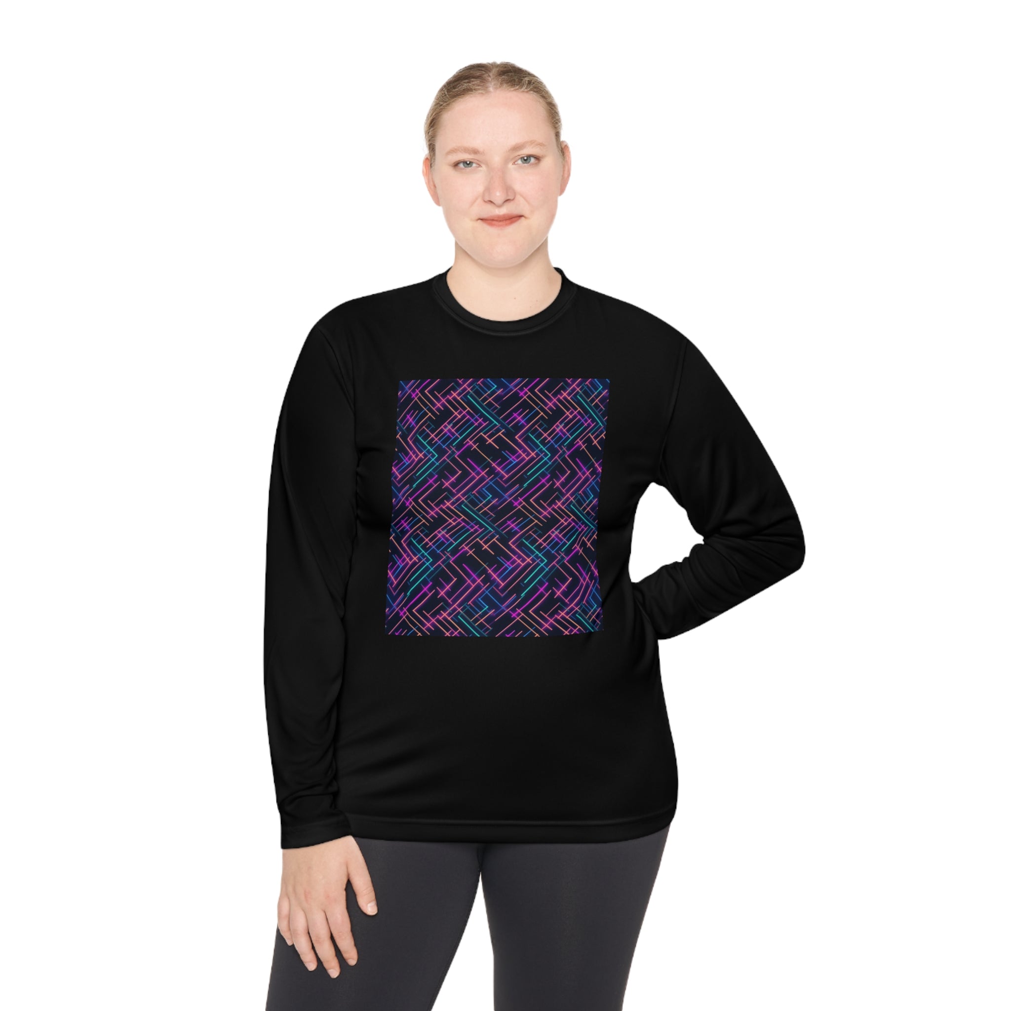 Unisex Lightweight Long Sleeve Tee (AOP) - Abstract Designs 05