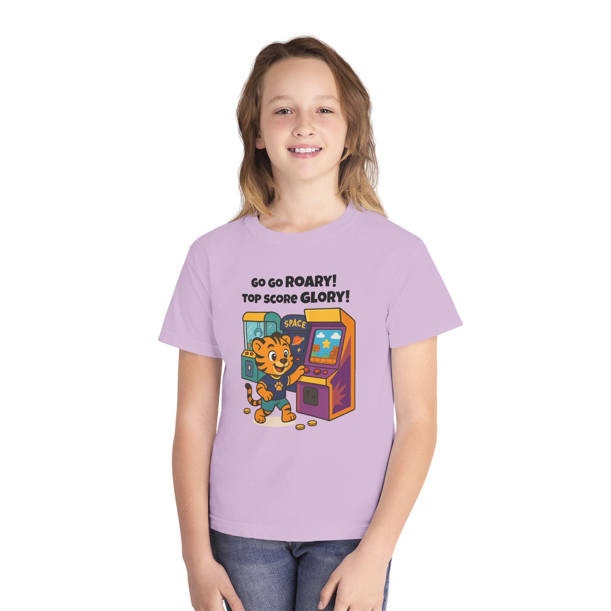 Youth Midweight Cotton Tee - Roary's Adventures at the Arcade