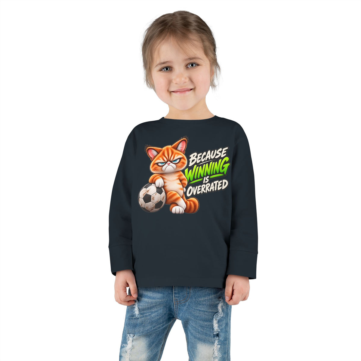 Because Winning is Overrated - Mildly Feral - Toddler Long Sleeve Tee