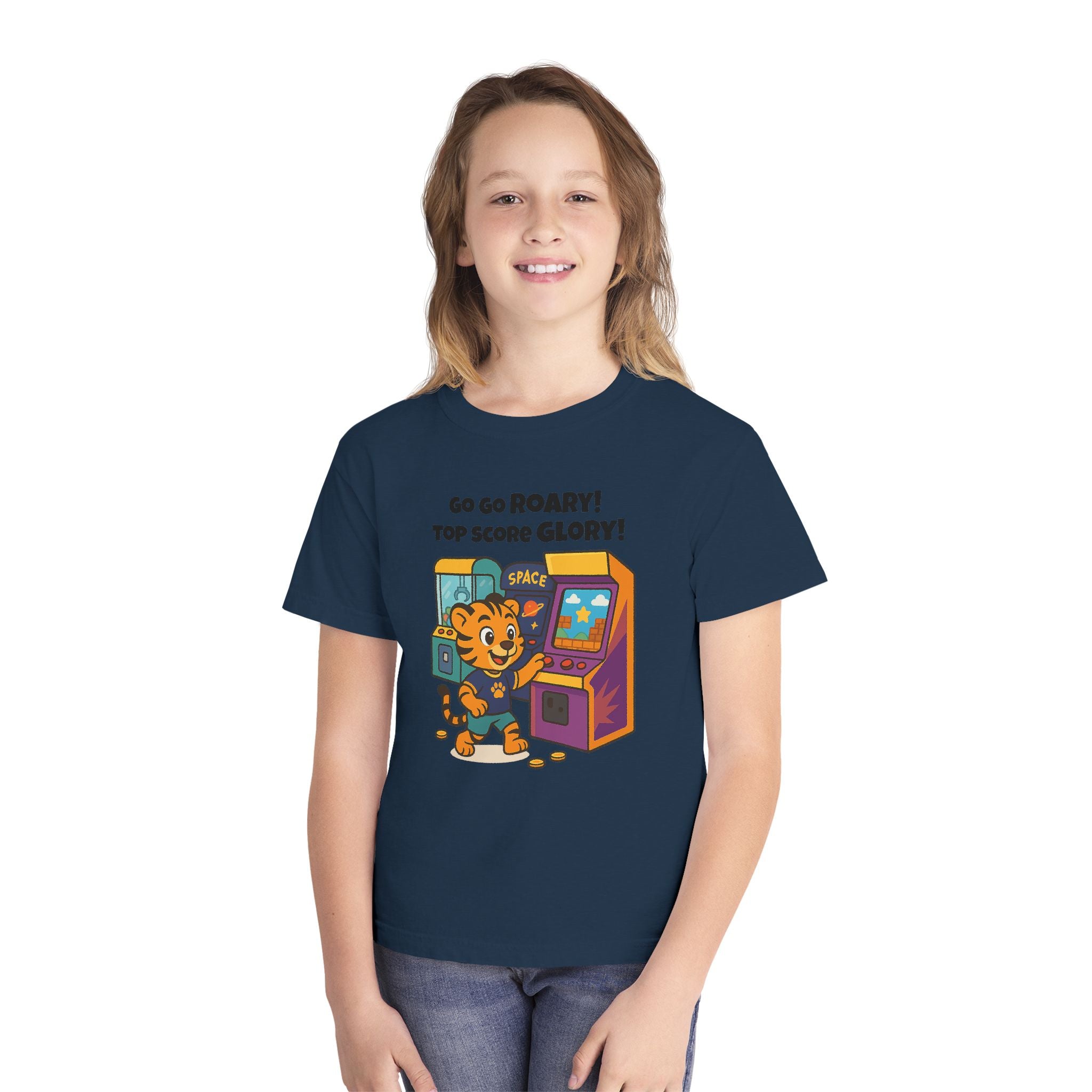 Youth Midweight Cotton Tee - Roary's Adventures at the Arcade